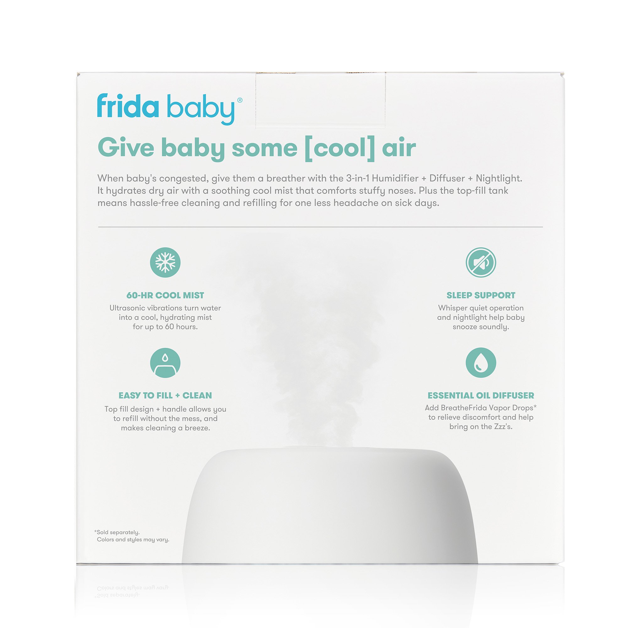 BreatheFrida™ 3 in 1 Humidifier Difuser and Nighlight