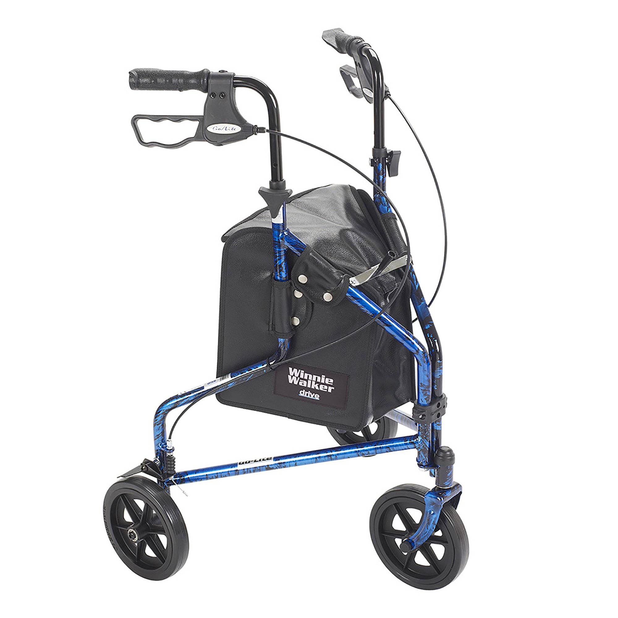 drive™ Deluxe 3 Wheel Rollator, Blue - Image 2