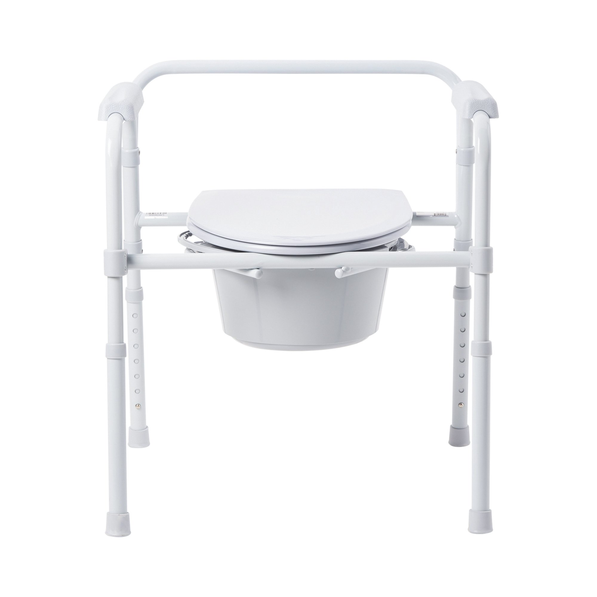McKesson Folding Fixed Arm Steel Commode Chair, 16-2/3 - 22½ Inch Height