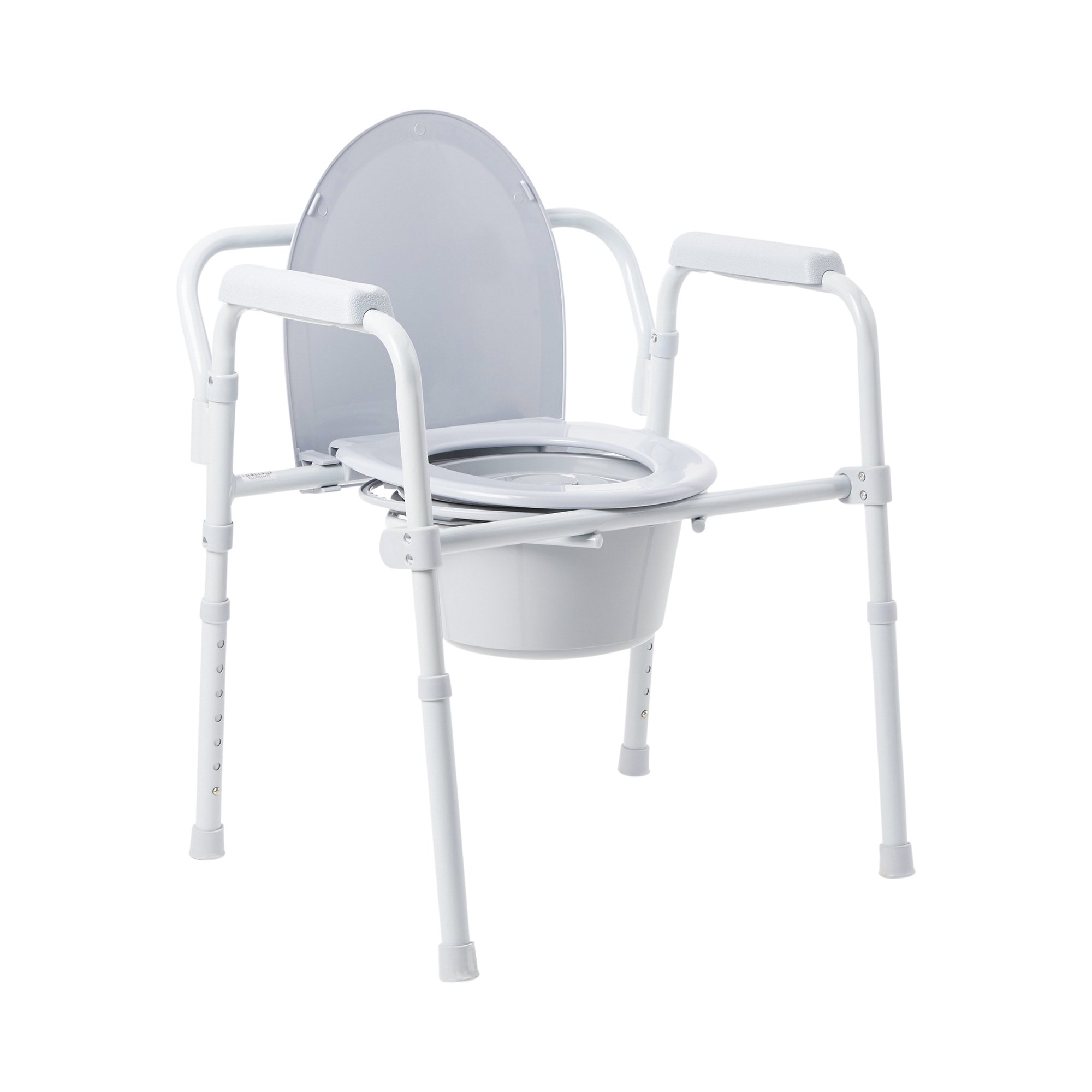 McKesson Folding Fixed Arm Steel Commode Chair, 16-2/3 - 22½ Inch Height - Image 2