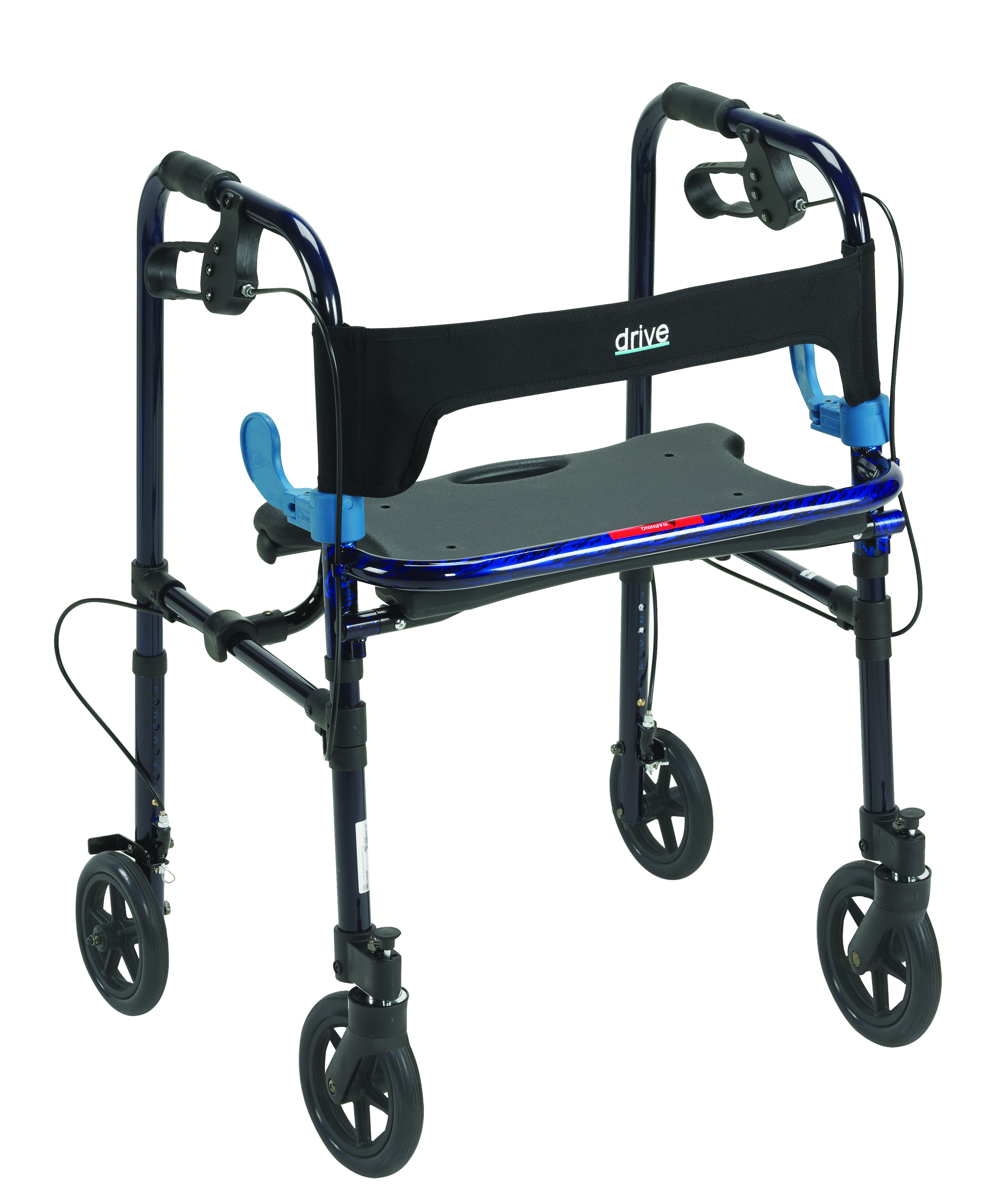 drive™ Clever-Lite Four-Wheel Rollator, Blue