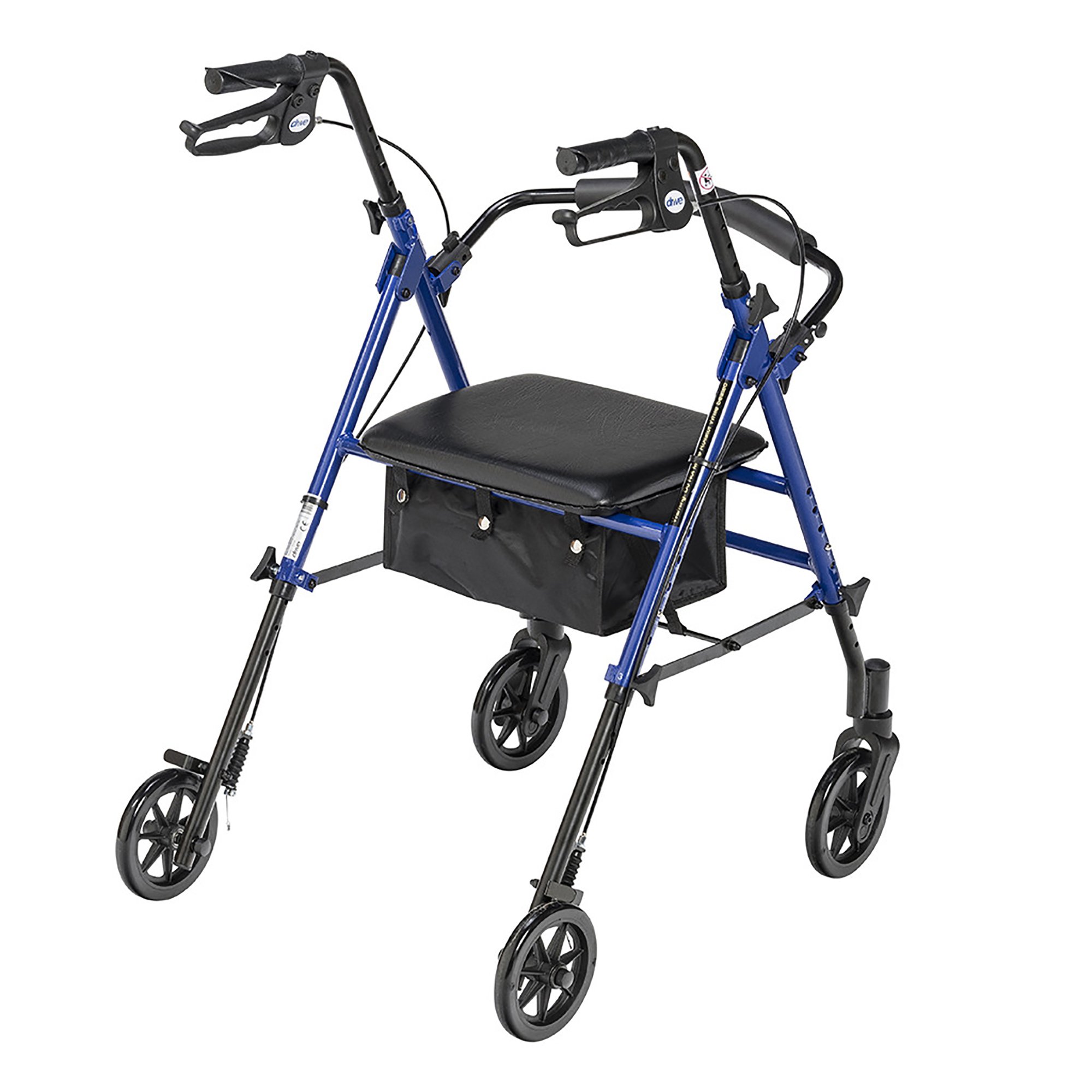 drive™ Four Wheel Rollator, Blue - Image 2