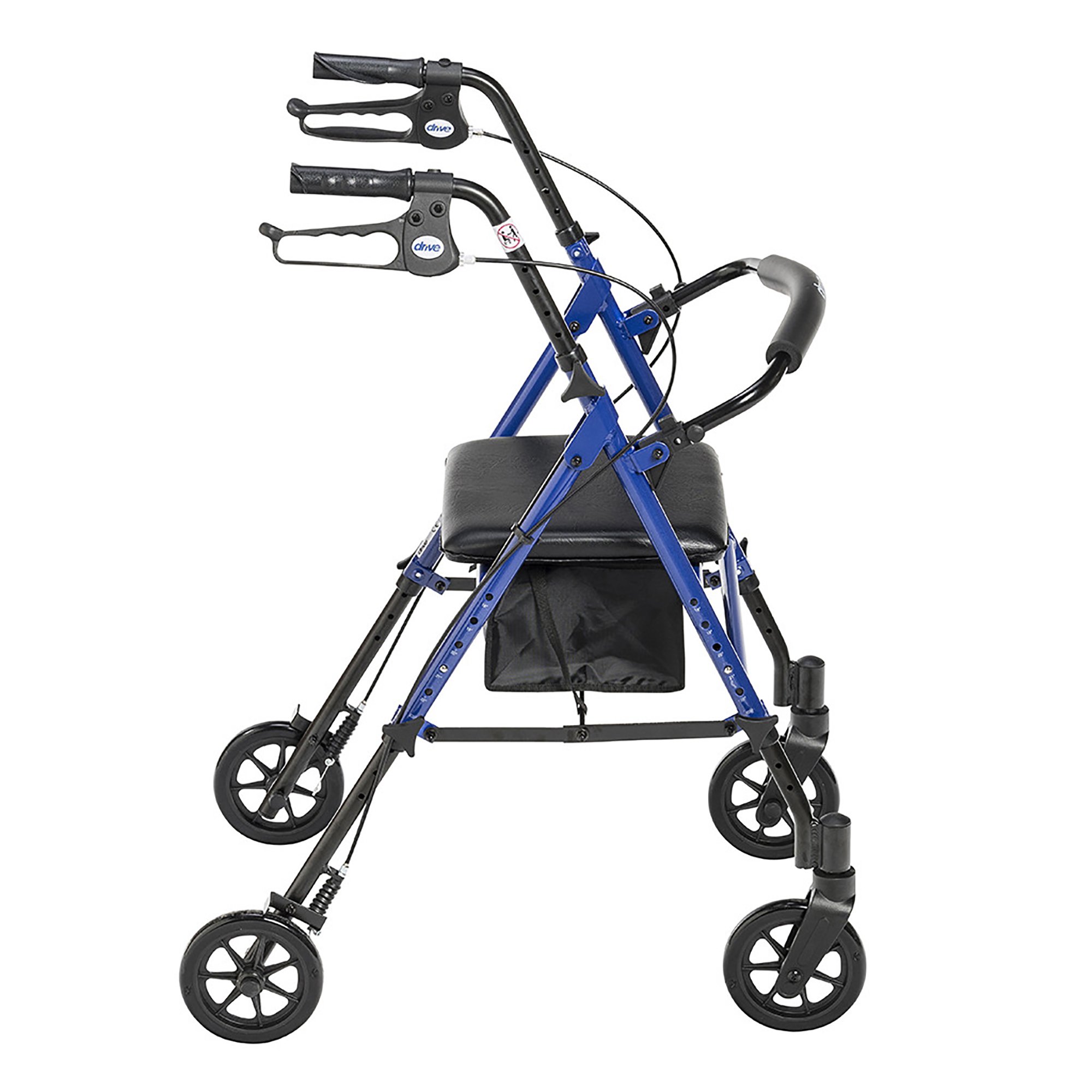 drive™ Four Wheel Rollator, Blue - Image 3