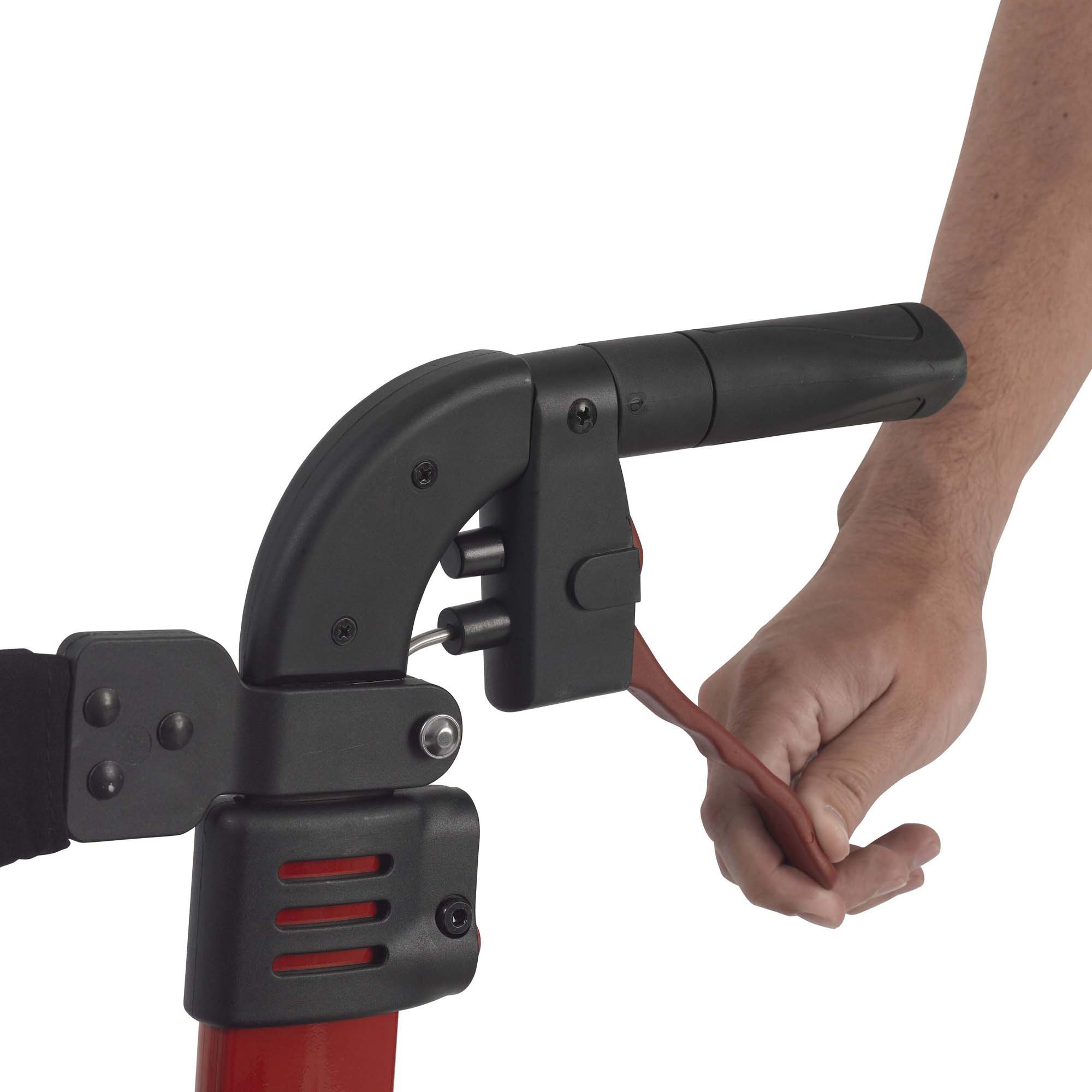 drive™ Nitro Four-Wheel Rollator, Red - Image 4