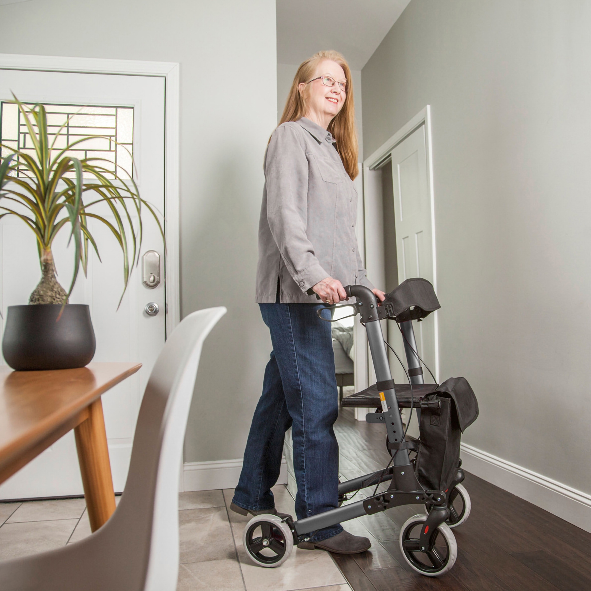 HealthSmart® Gateway Four-Wheel Rollator, 31 to 36 Inch Handle Height - Image 6