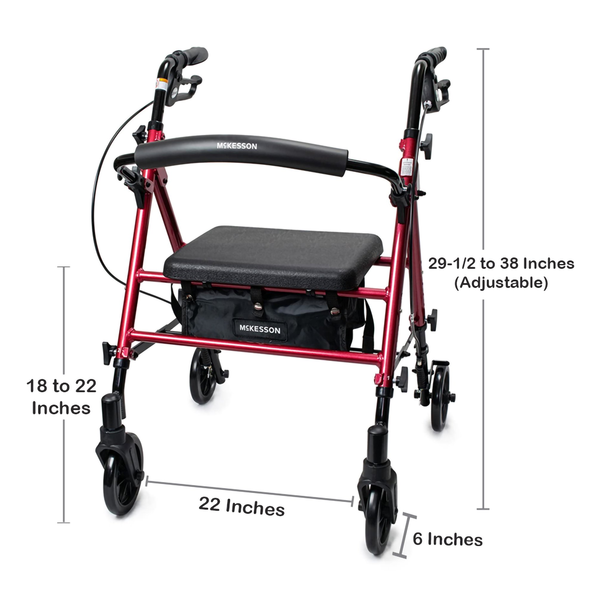 McKesson Four-Wheel Rollator - Image 4