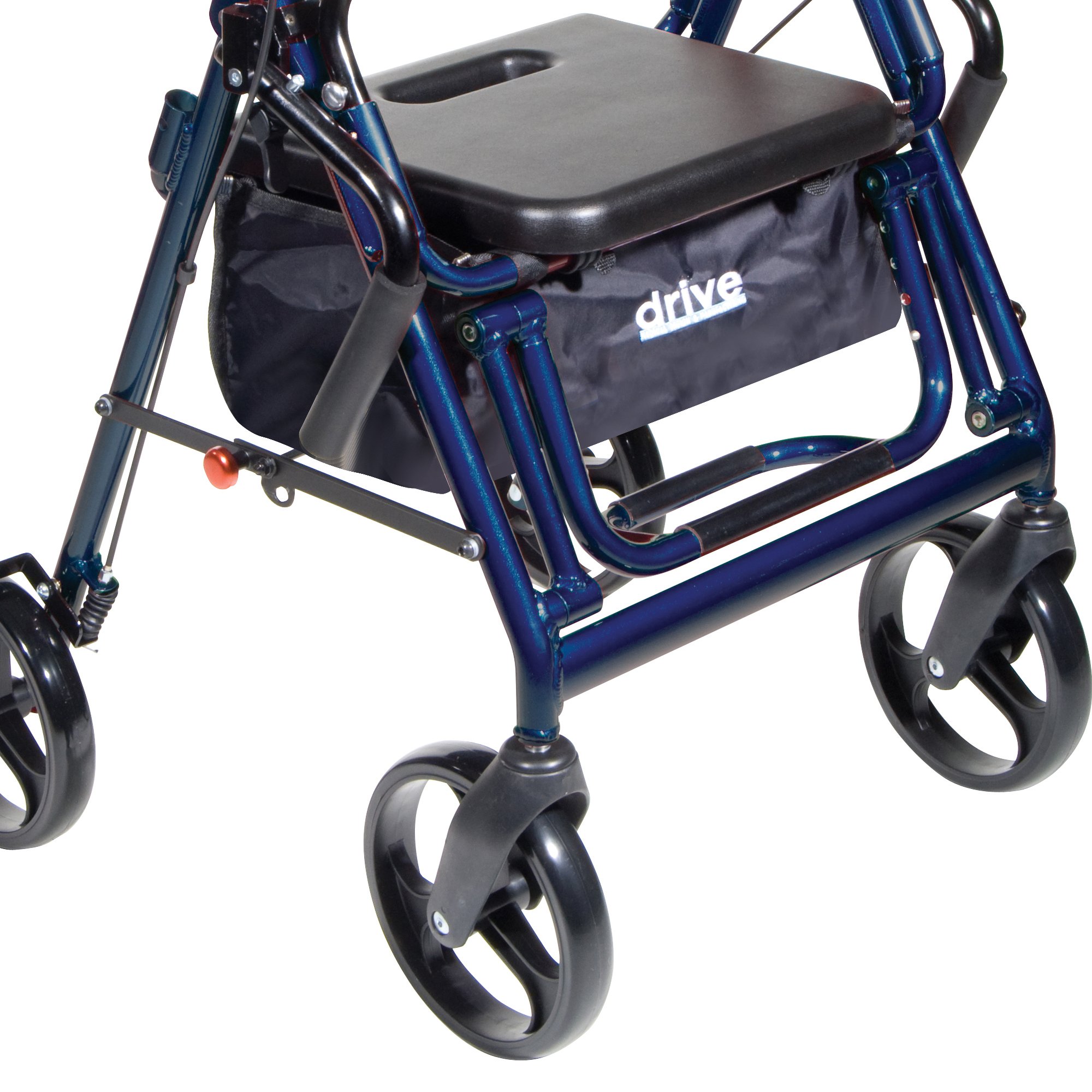 drive™ Duet Four Wheel Rollator, Blue - Image 3