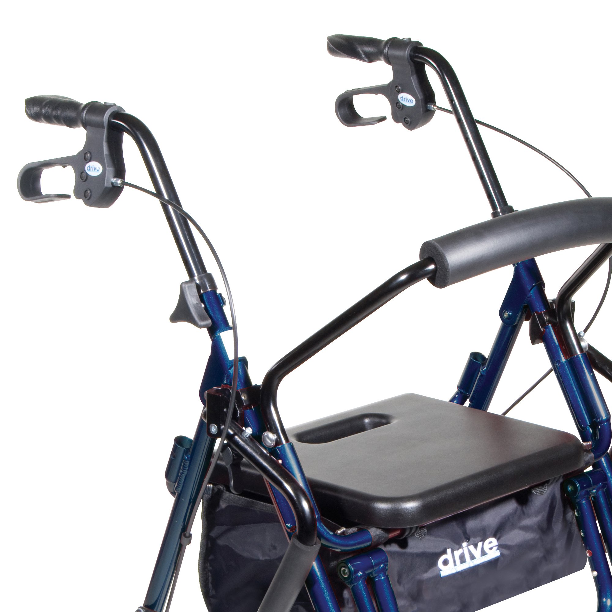 drive™ Duet Four Wheel Rollator, Blue - Image 4
