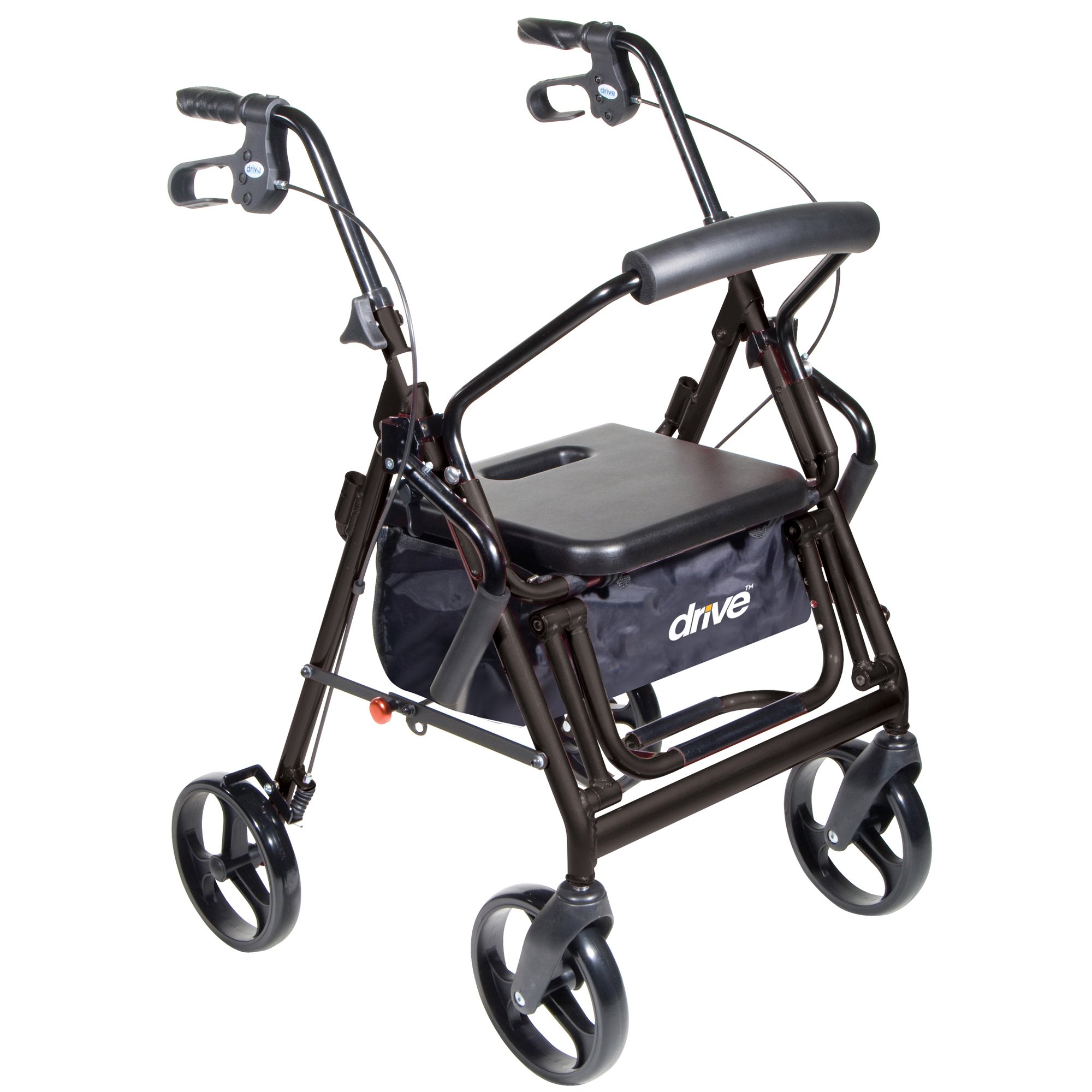 drive™ Duet Four-Wheel Rollator, Black