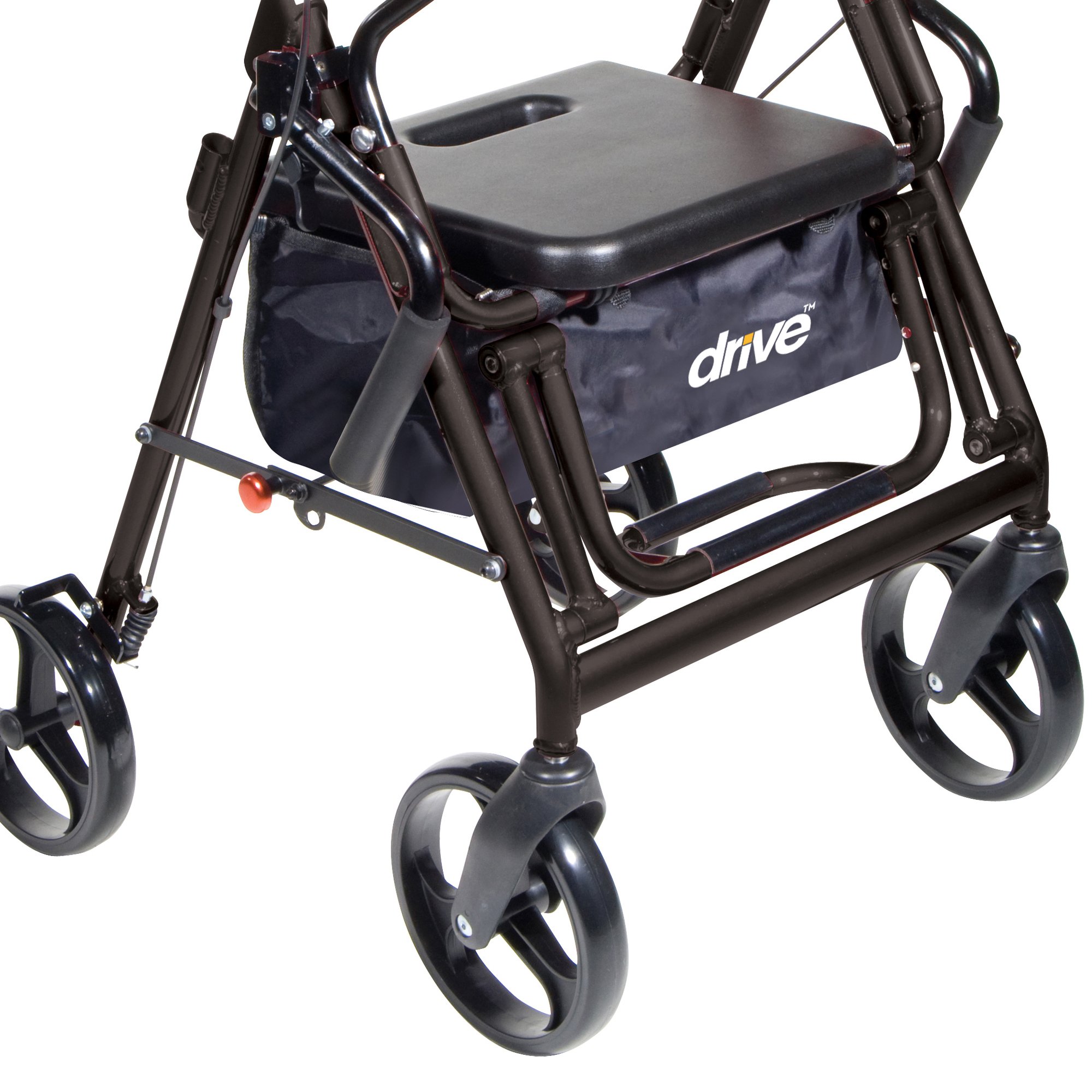 drive™ Duet Four-Wheel Rollator, Black - Image 3
