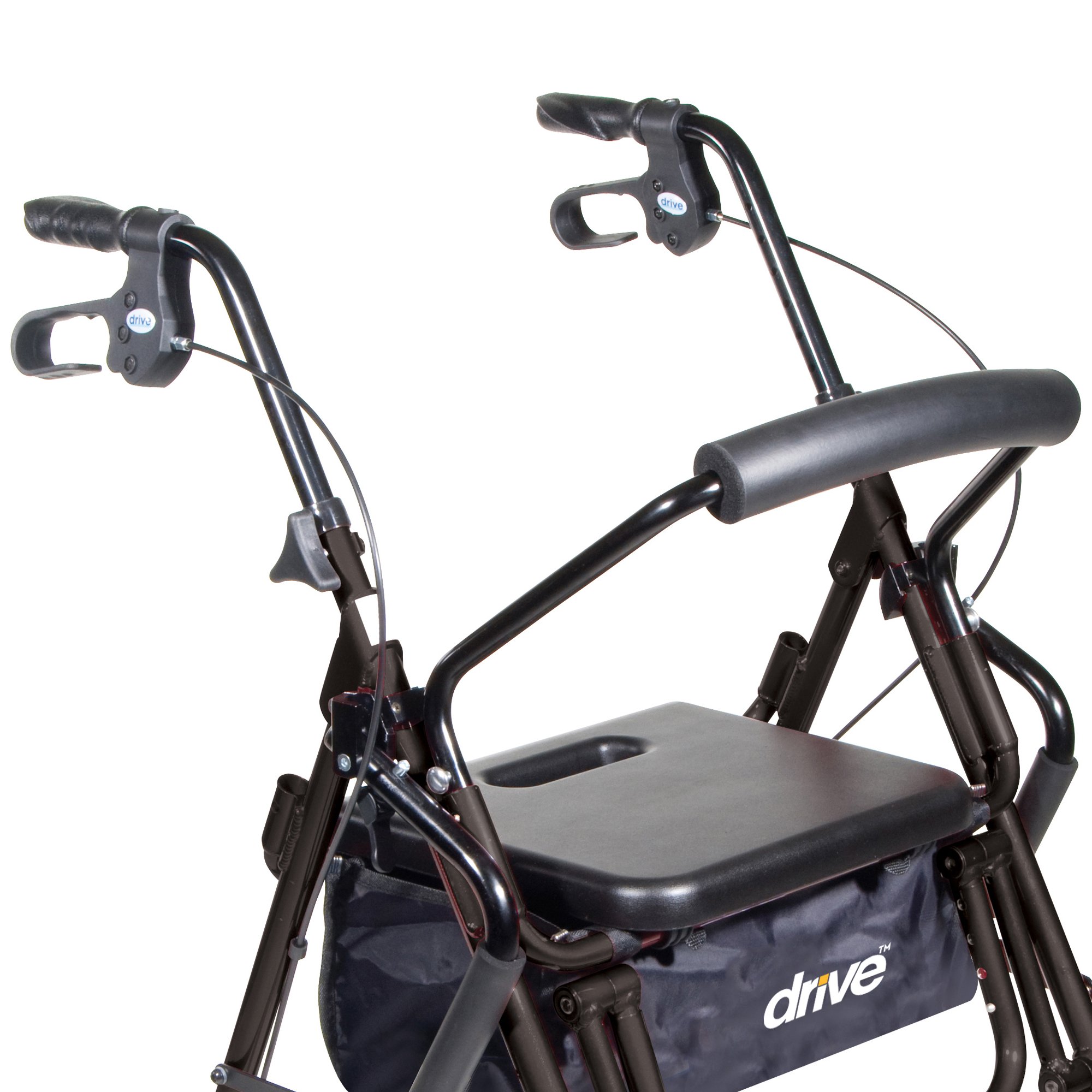drive™ Duet Four-Wheel Rollator, Black - Image 4