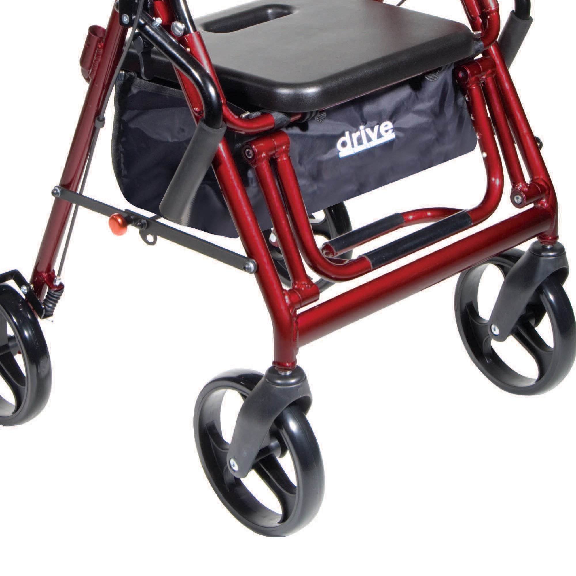 drive™ Duet Four-Wheel Rollator, Burgundy - Image 5