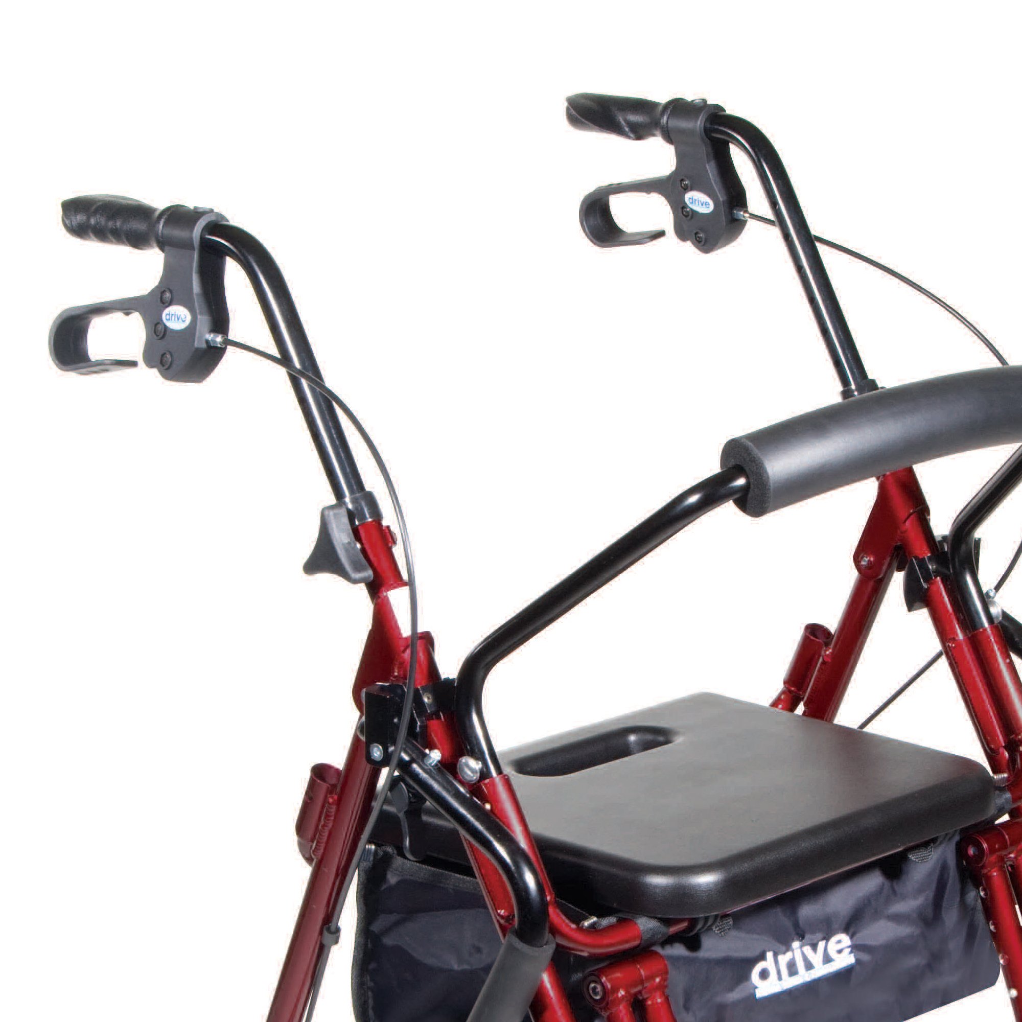 drive™ Duet Four-Wheel Rollator, Burgundy - Image 6