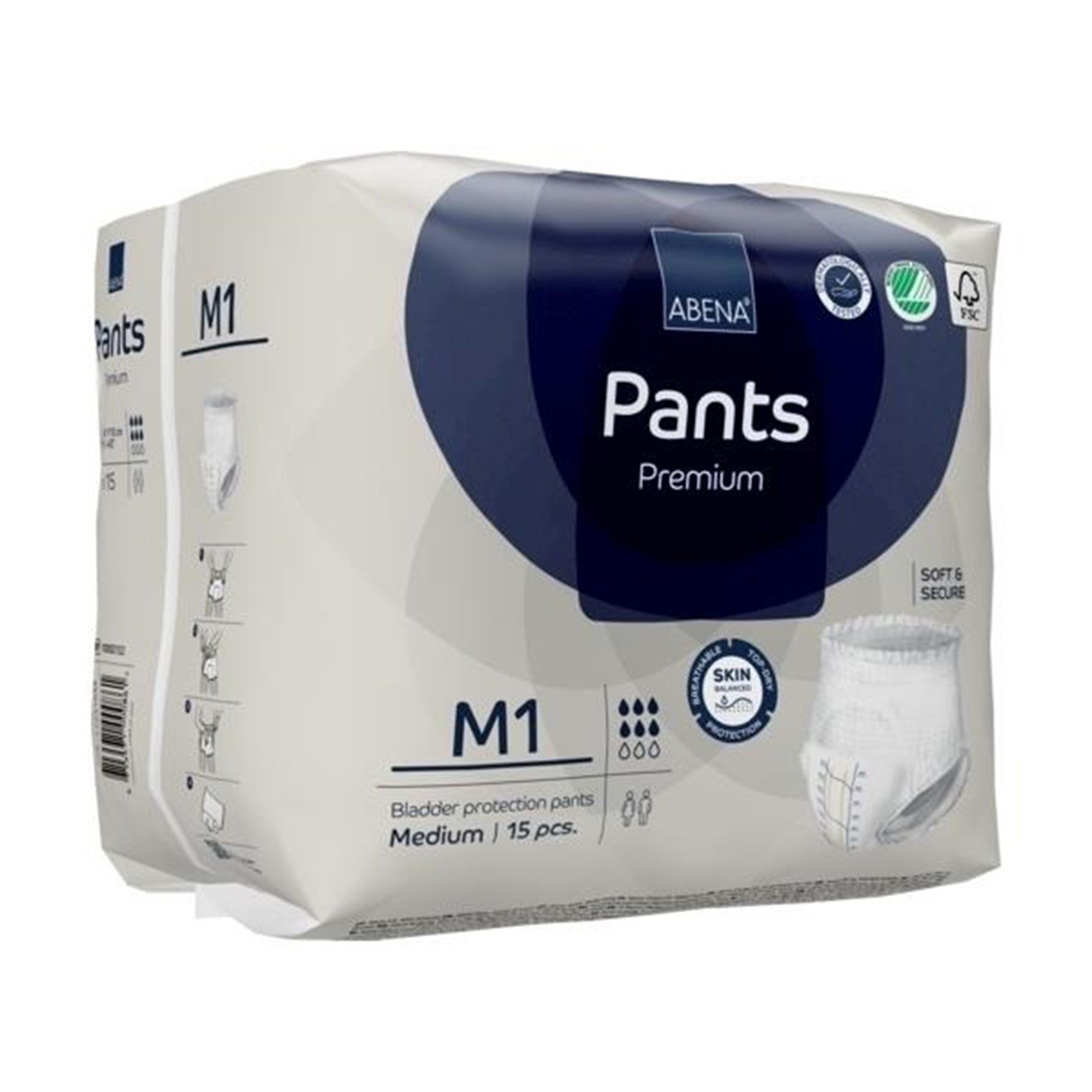 Abena® Premium Pants M1 Incontinence Brief, Medium - Image 3