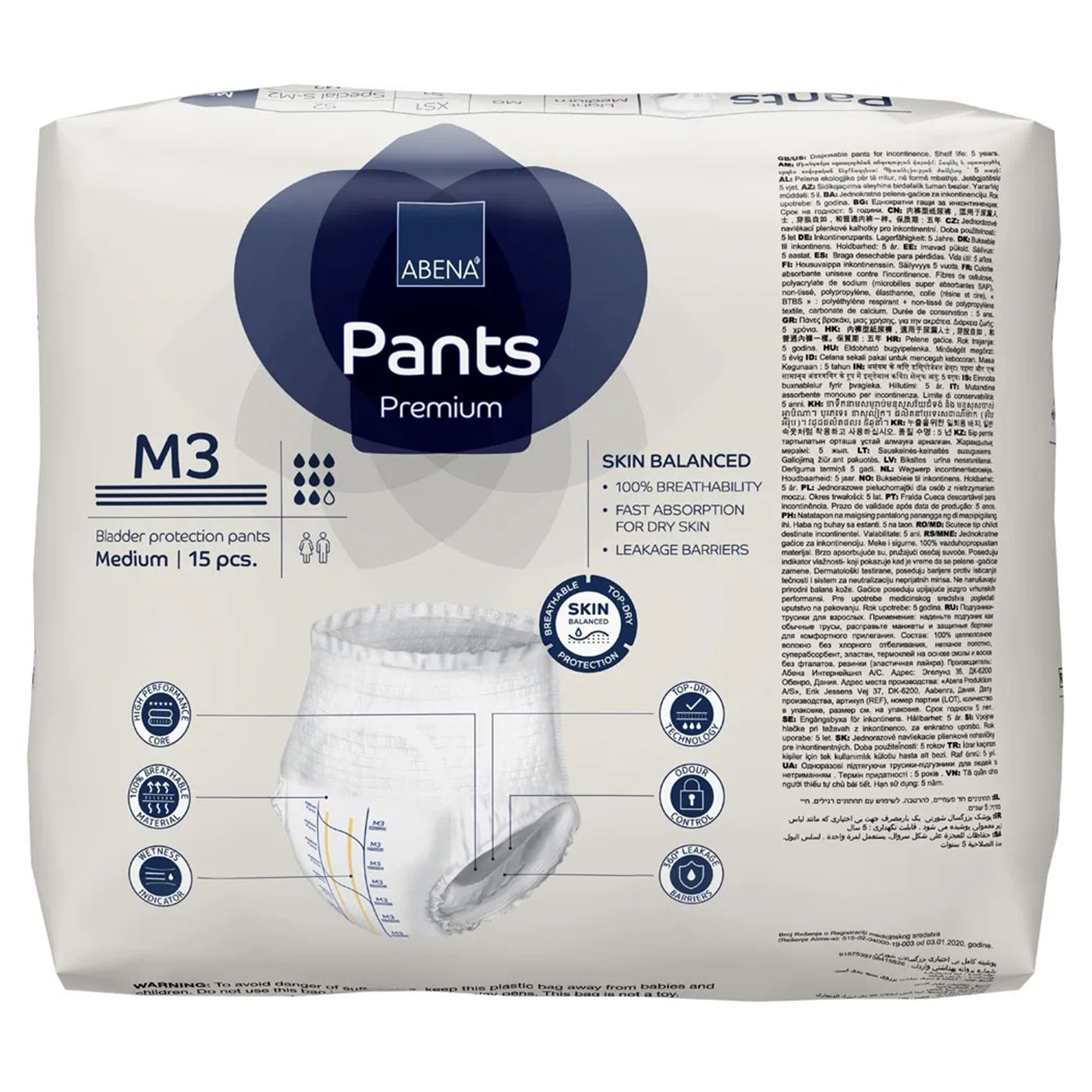 Abena® Premium Pants M3 Incontinence Brief, Medium - Image 5