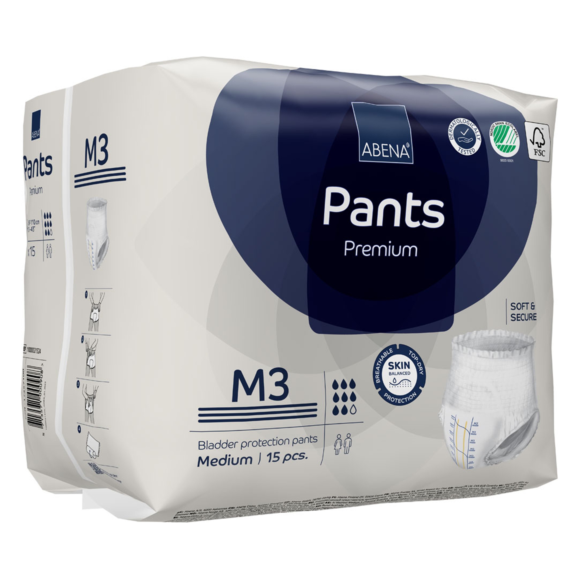 Abena® Premium Pants M3 Incontinence Brief, Medium - Image 3