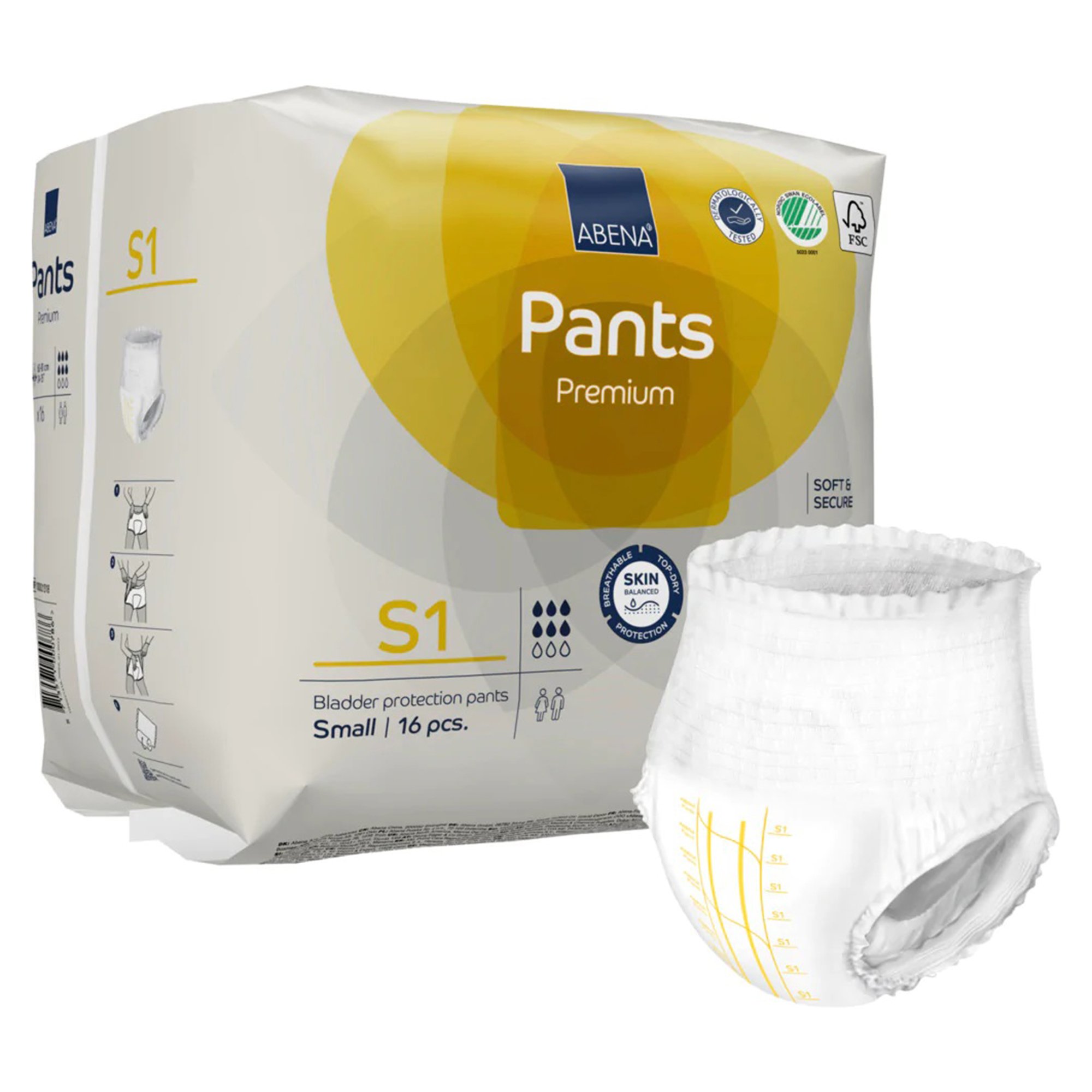 Abena® Premium Pants S1 Incontinence Brief, Small