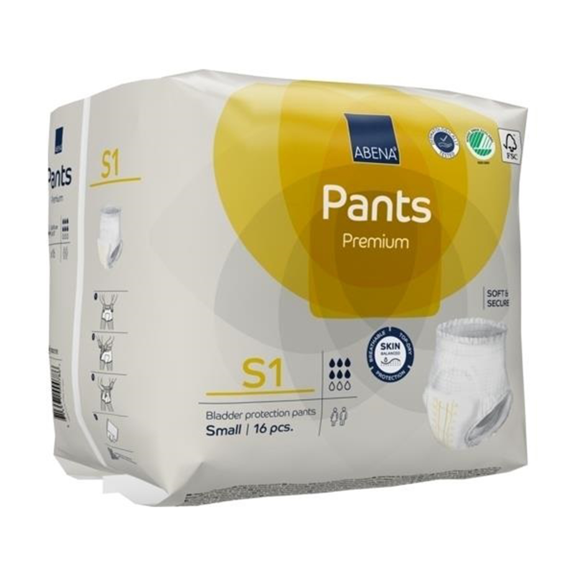 Abena® Premium Pants S1 Incontinence Brief, Small - Image 3