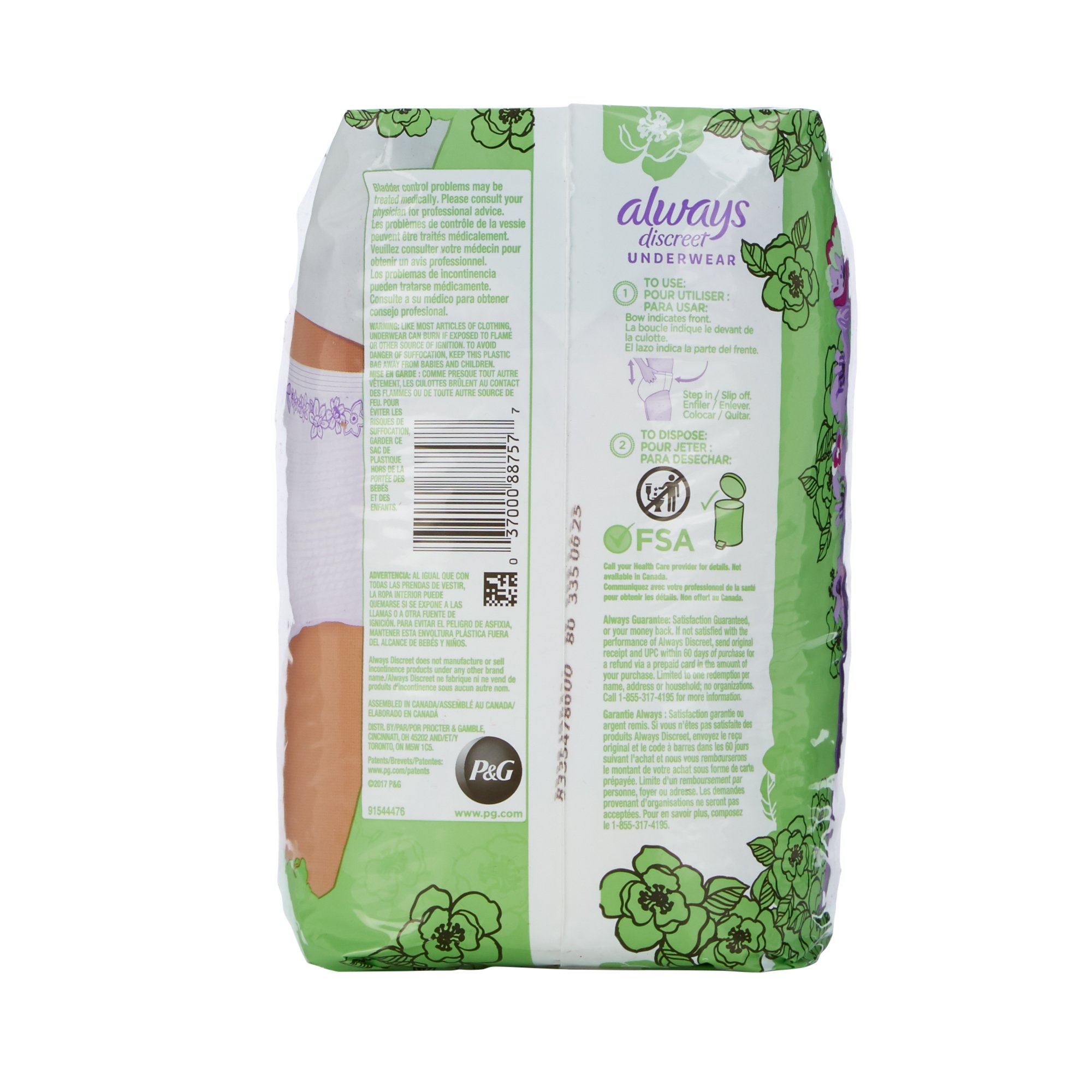 Always® Discreet Maximum Absorbent Underwear, Large - Image 3