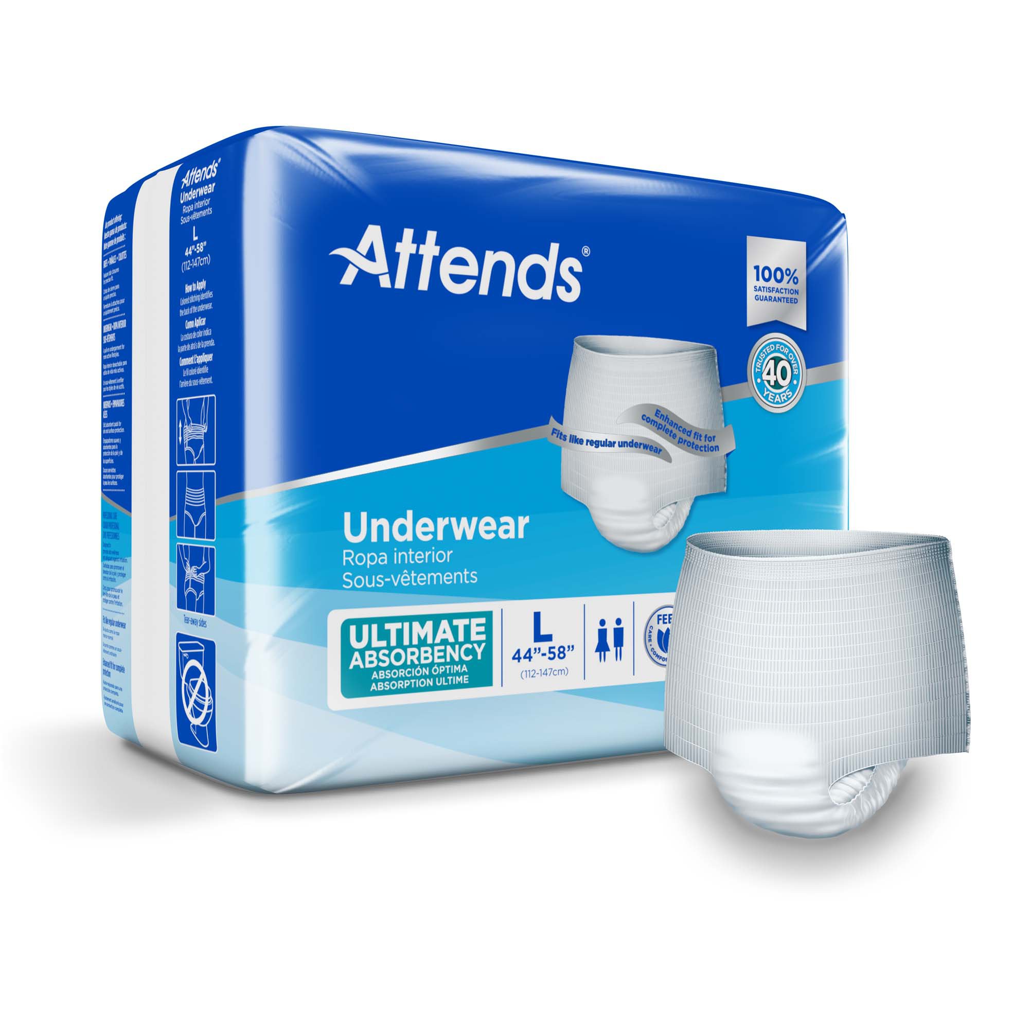 Attends® Advanced Underwear, Large