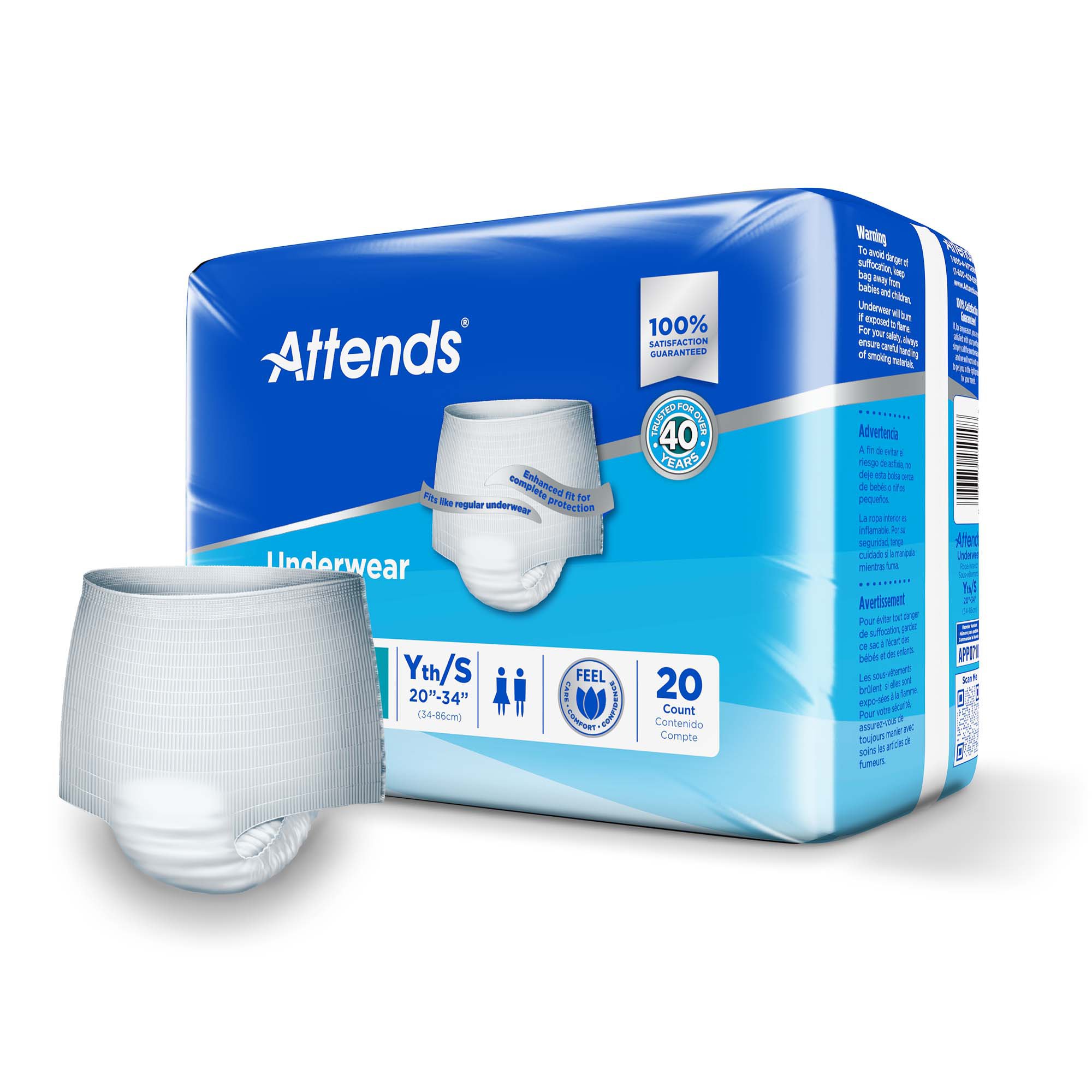 Attends® Advanced Underwear, Youth / Small - Image 2