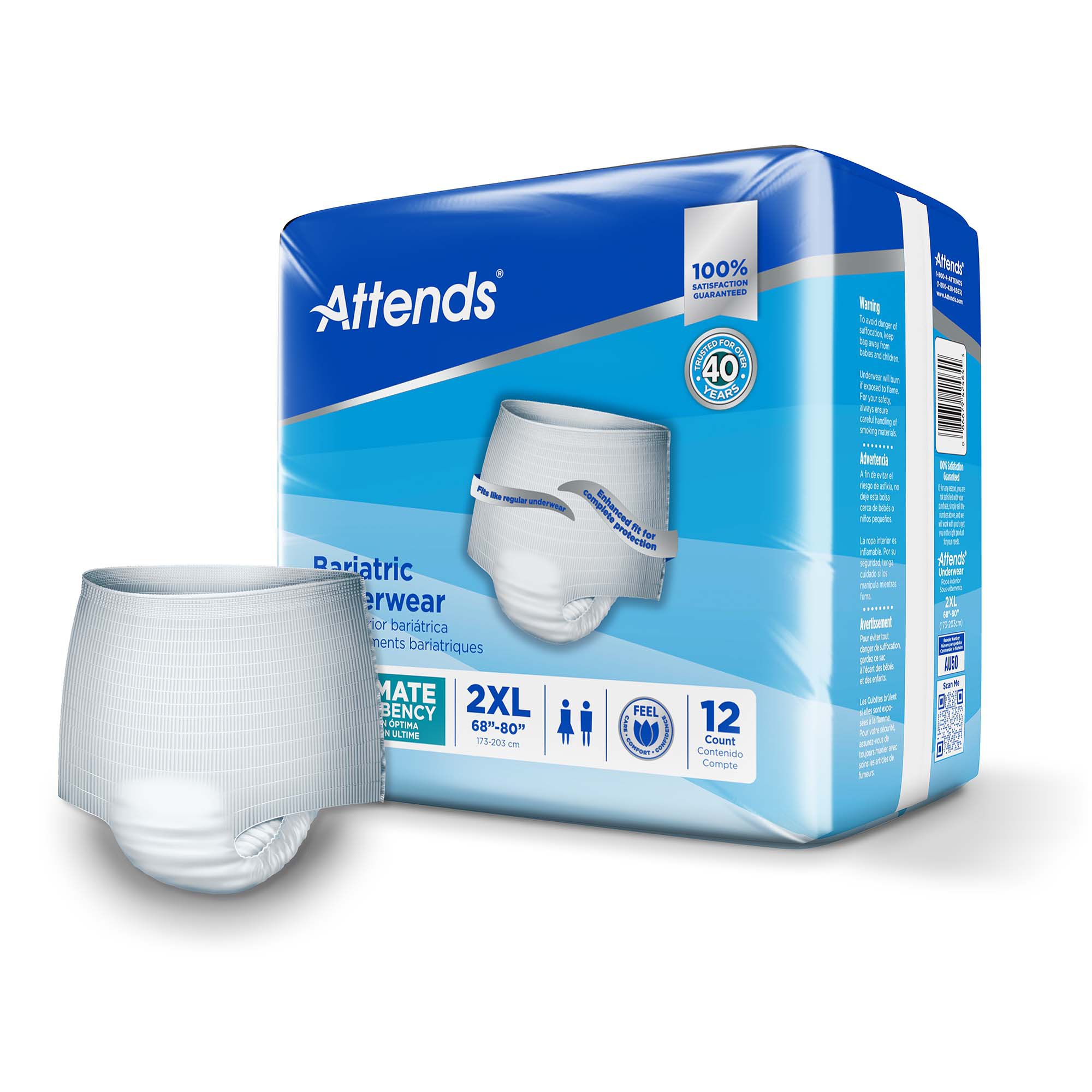 Attends® Bariatric Protective Underwear, 2X-Large - Image 2