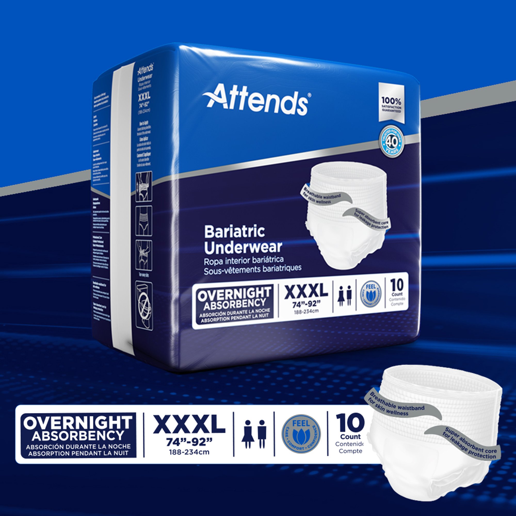 Attends® Bariatric Ultimate Absorbent Underwear, 3X-Large - Image 8