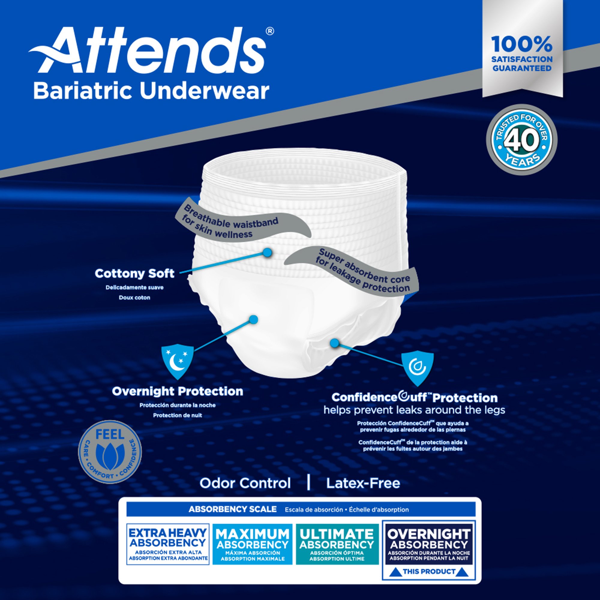 Attends® Bariatric Ultimate Absorbent Underwear, 3X-Large - Image 7