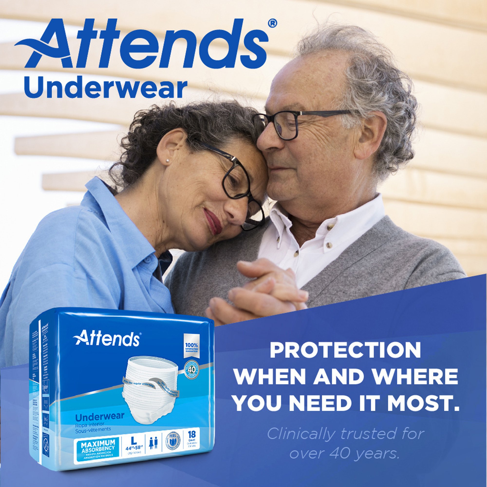 Attends® Care Adult Absorbent Underwear, Heavy Absorbency, Large, White - Image 7