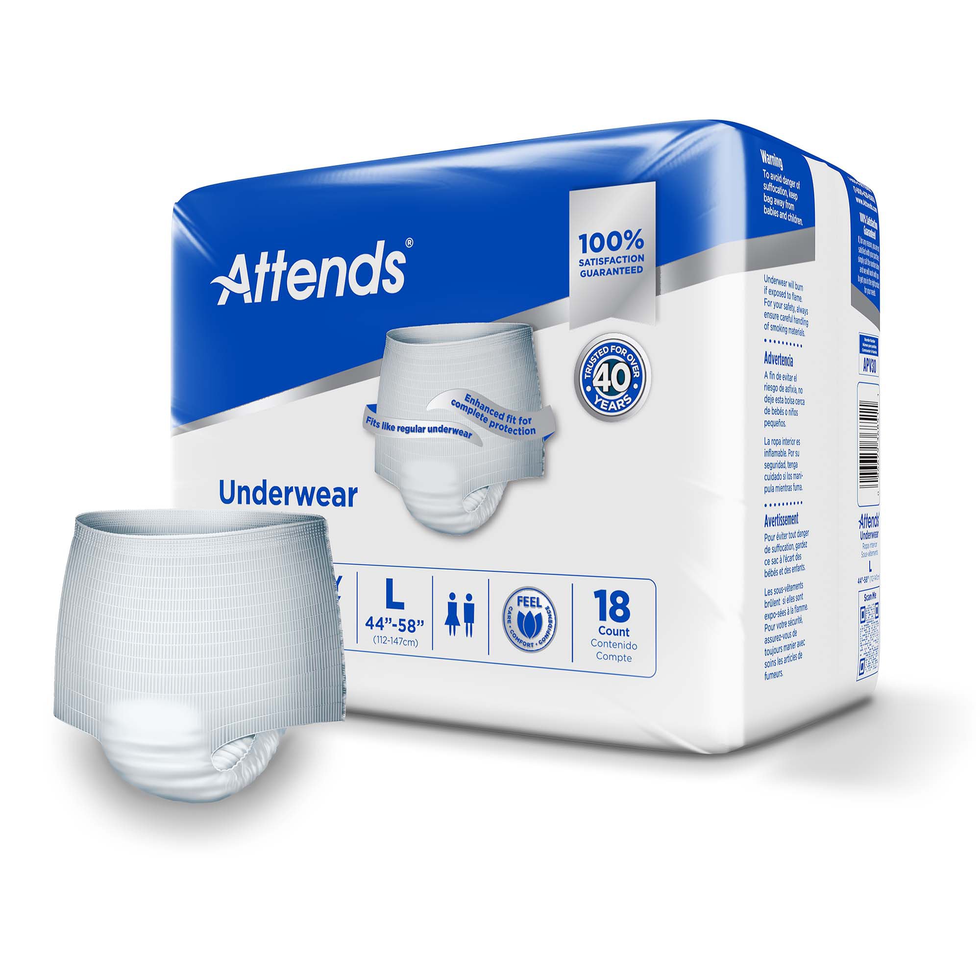 Attends® Care Heavy Absorbent Underwear, Regular - Image 2