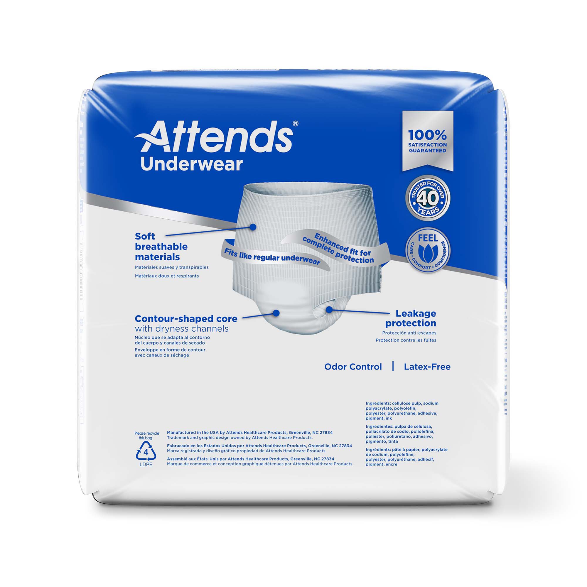 Attends® Care Moderate Absorbent Underwear, Extra Large - Image 4