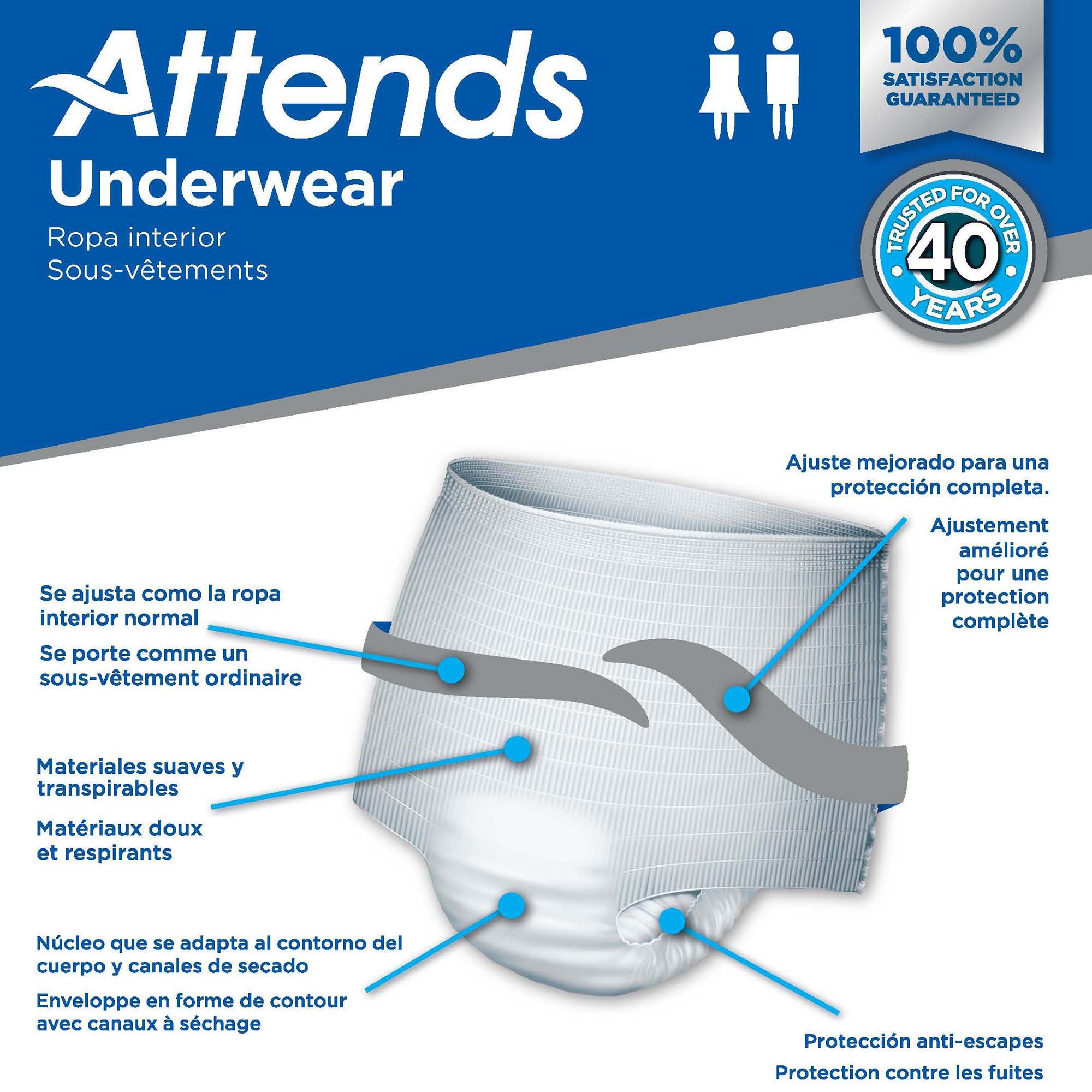 Attends® Care Moderate Absorbent Underwear, Regular - Image 6