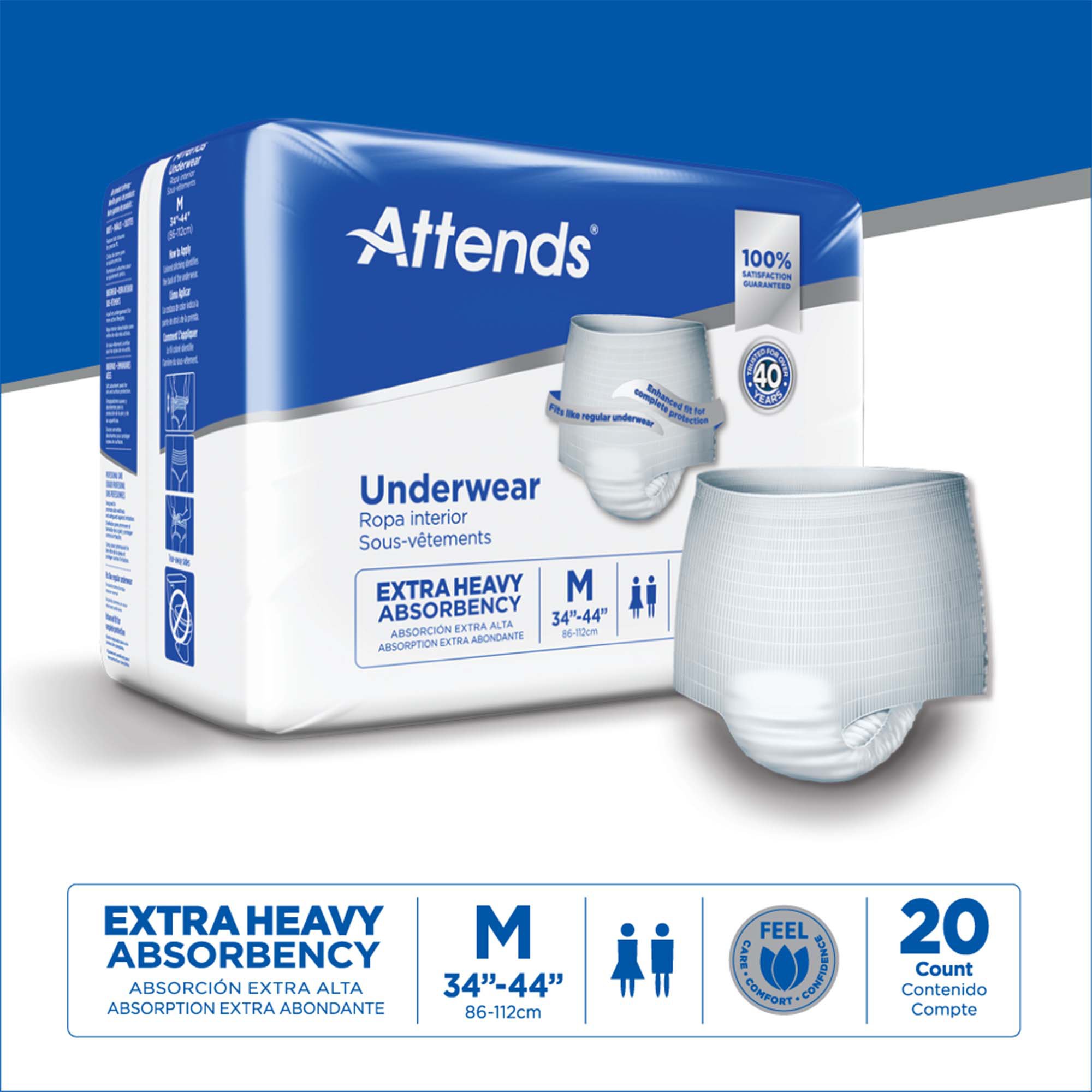 Attends® Care Moderate Absorbent Underwear, Regular - Image 8