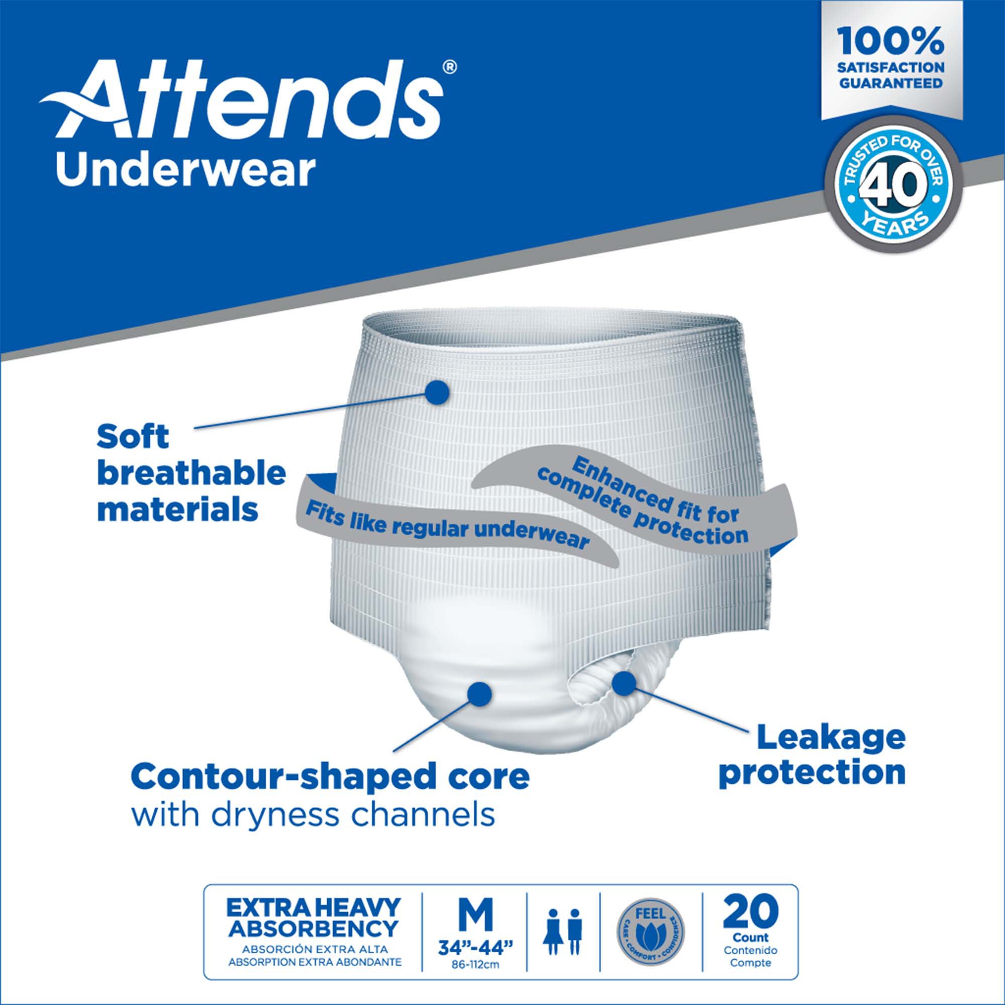 Attends® Care Moderate Absorbent Underwear, Regular - Image 9