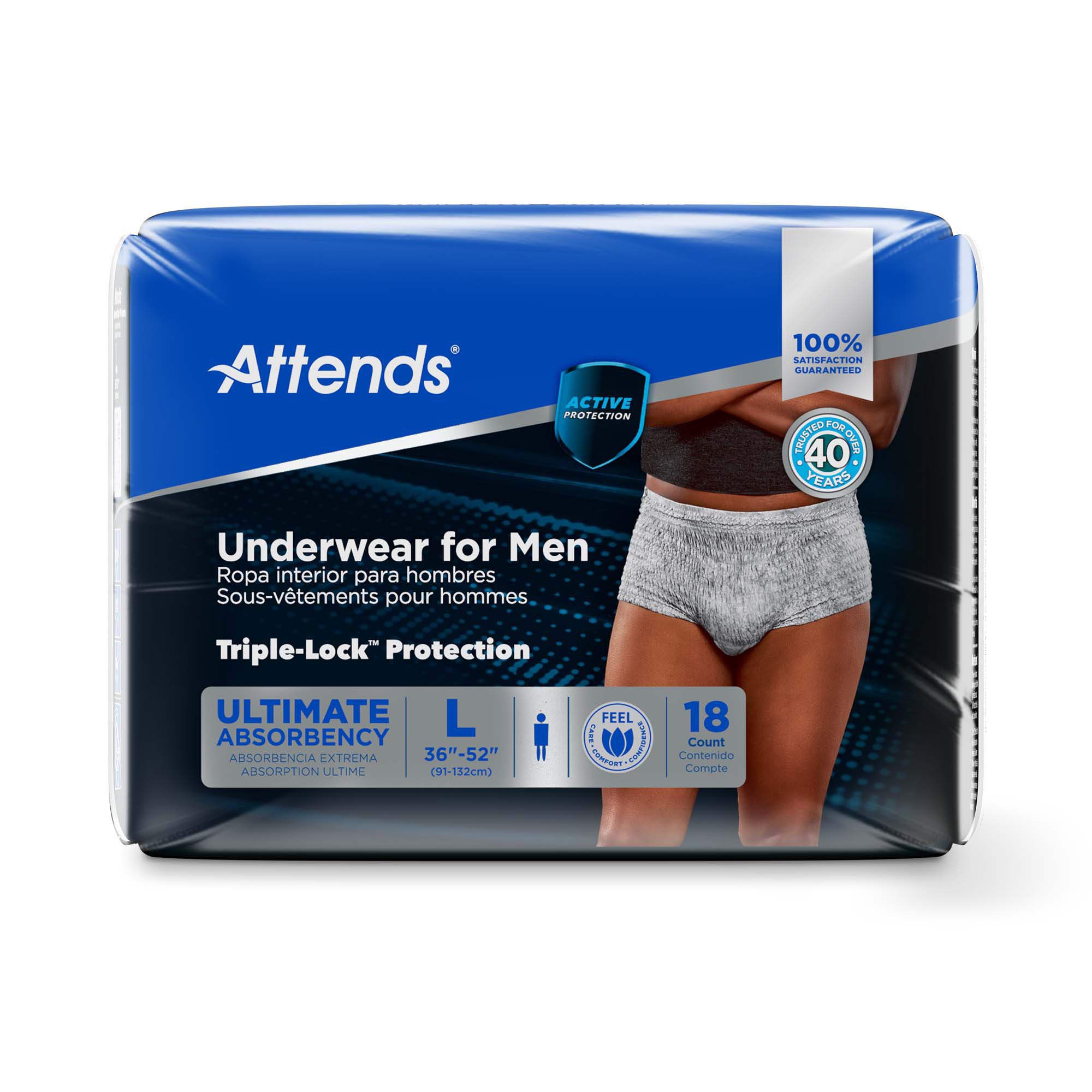 Attends® Discreet Men's Underwear, Level 5, Large - Image 3