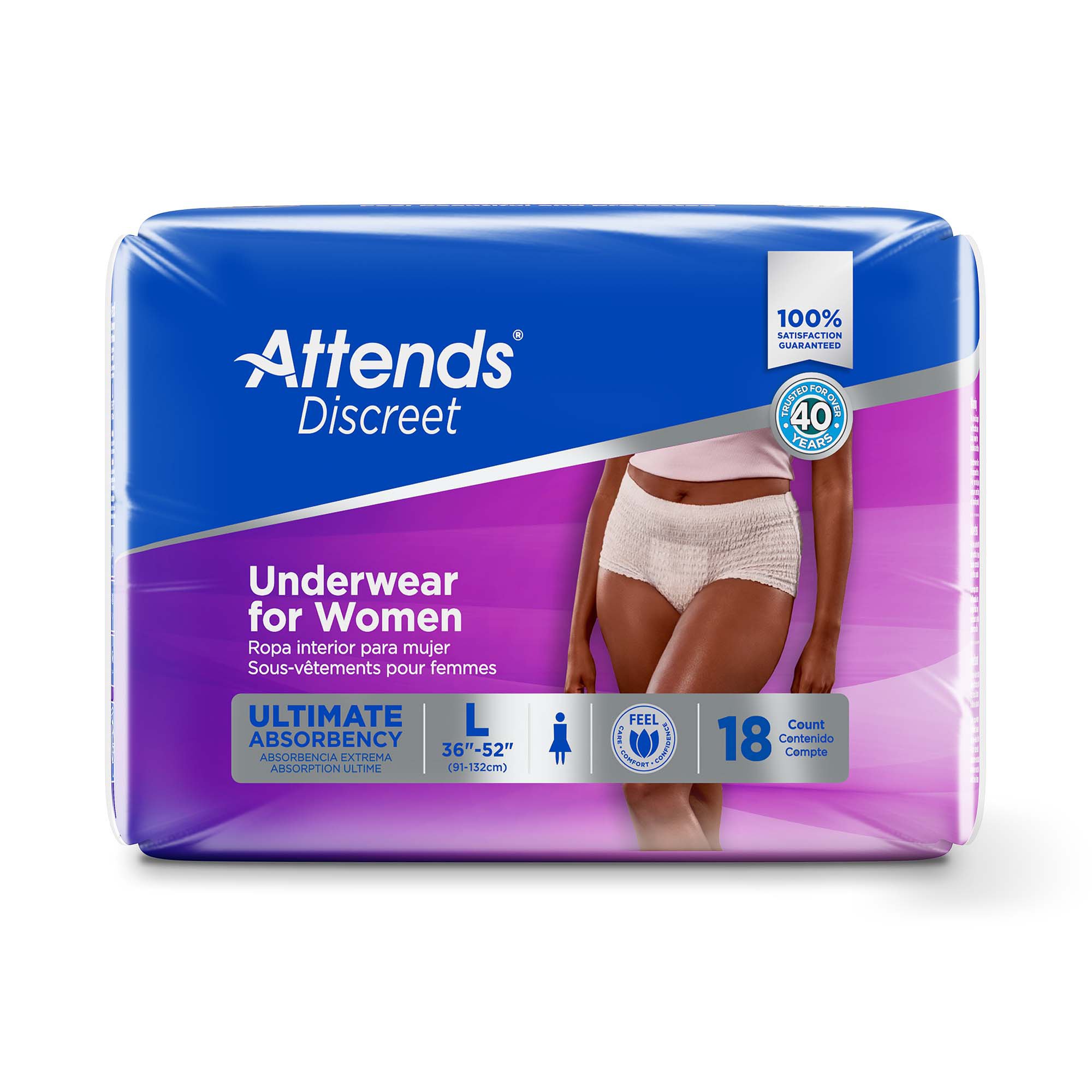 Attends® Discreet Women's Underwear, Level 5, Large - Image 3