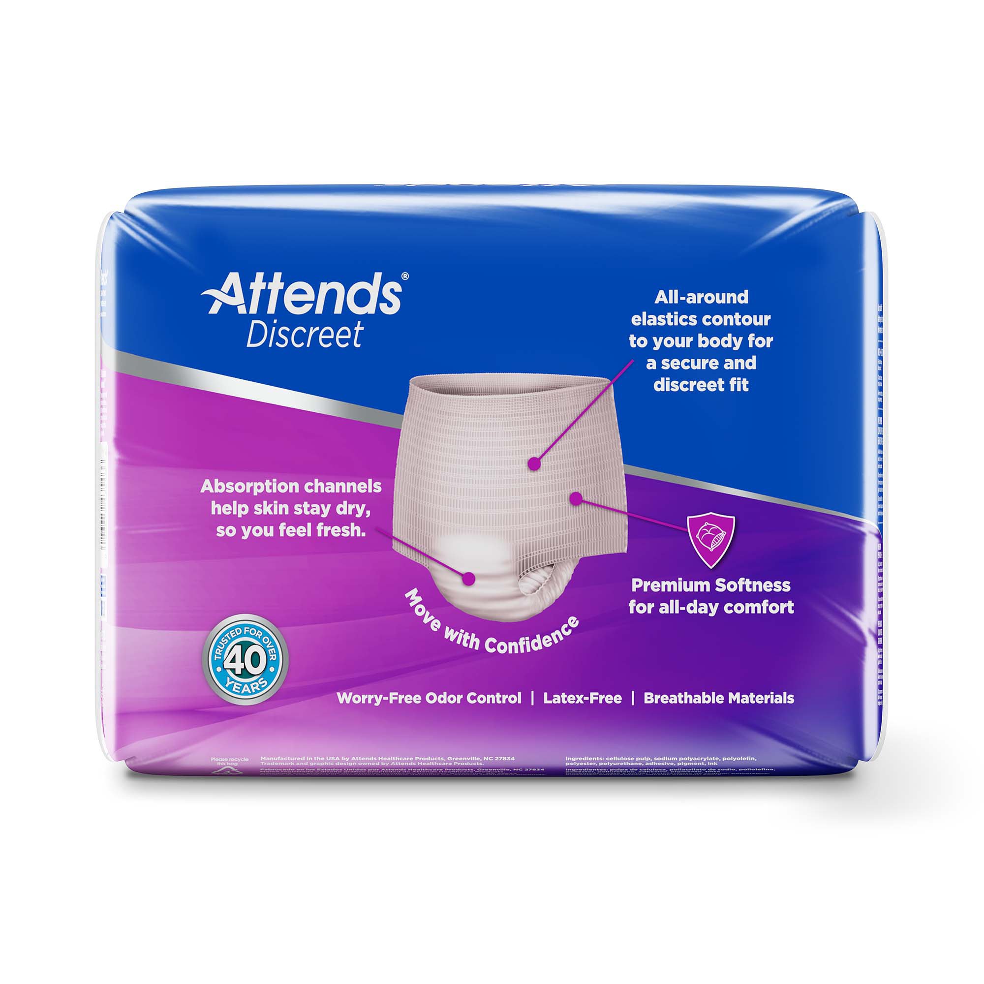 Attends® Discreet Women's Underwear, Level 5, Large - Image 4