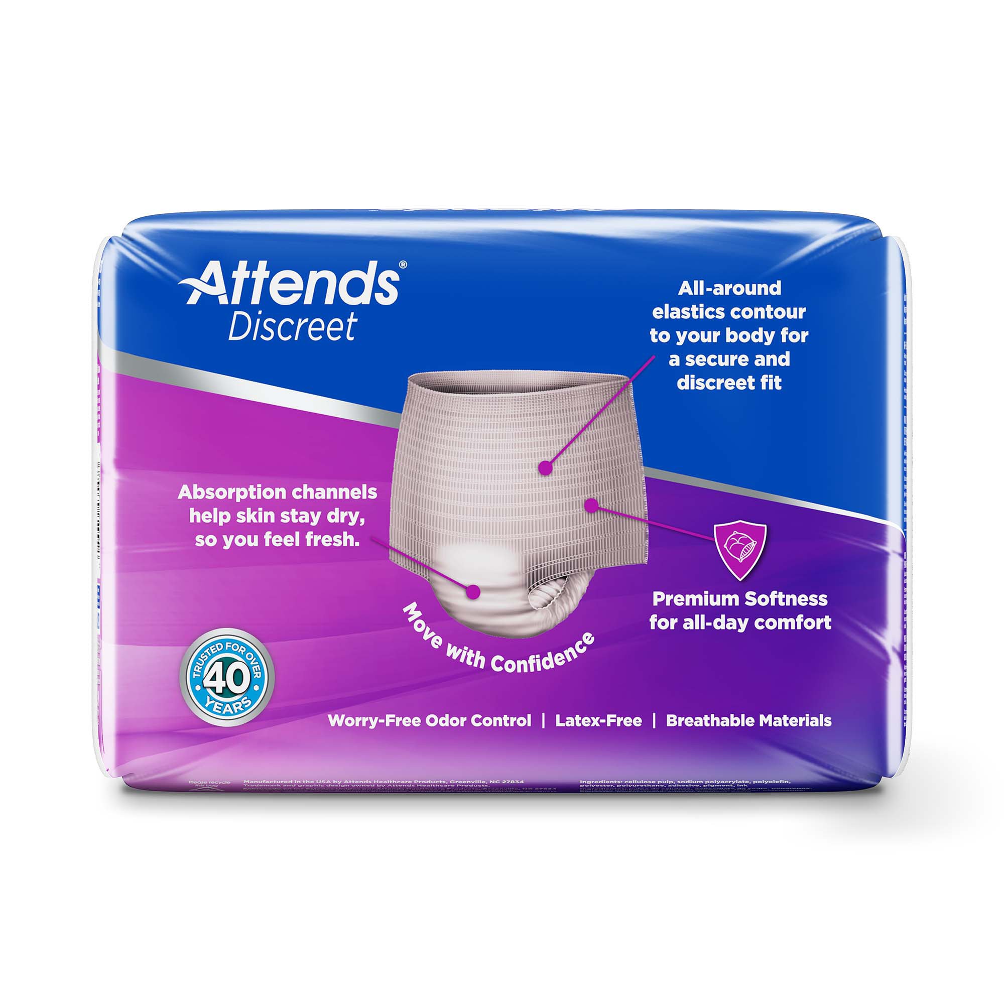 Attends® Discreet Women's Underwear, Level 5, Medium - Image 4