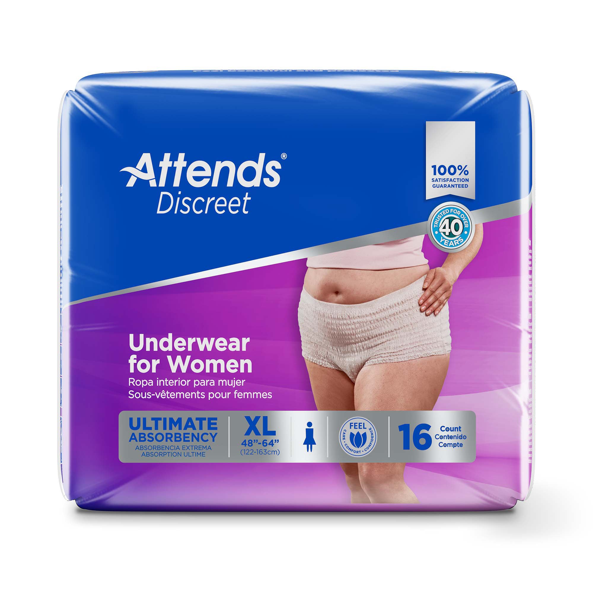 Attends® Discreet Women's Underwear, Level 5, X-Large - Image 3