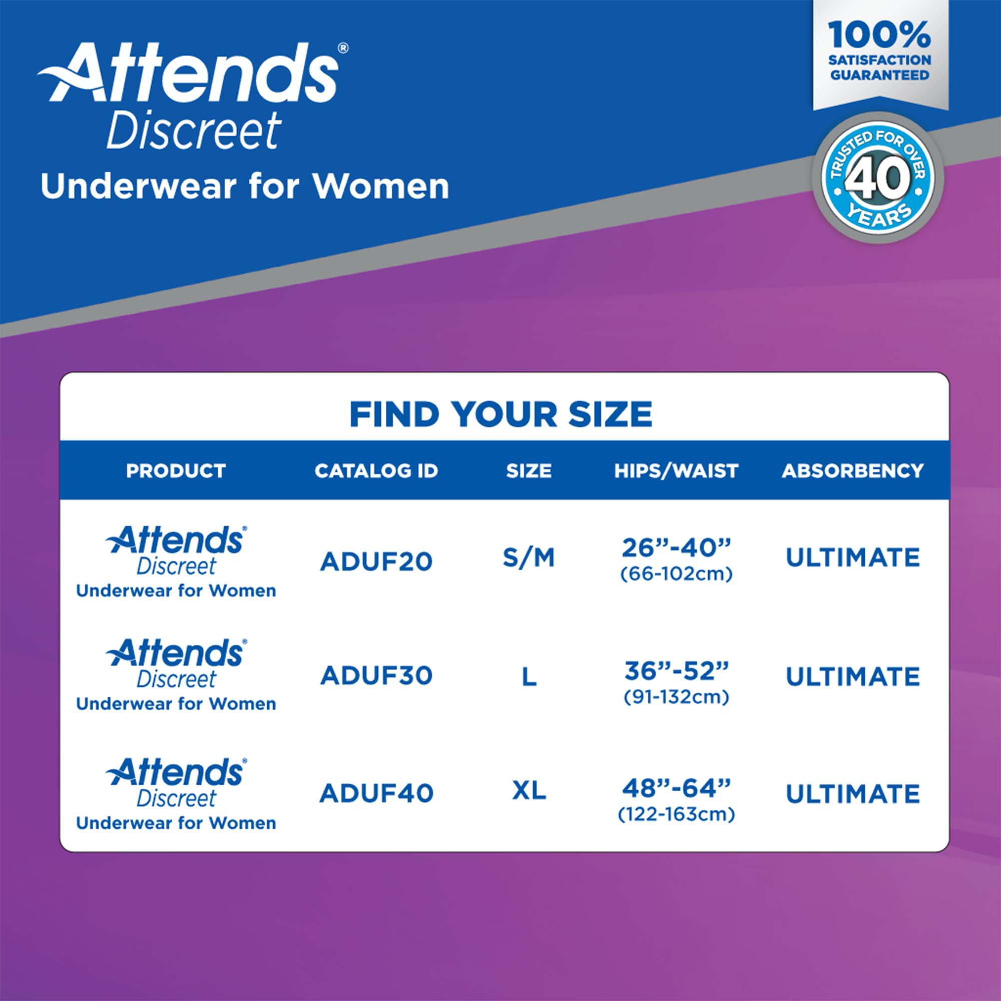 Attends® Discreet Women's Underwear, Level 5, X-Large - Image 5