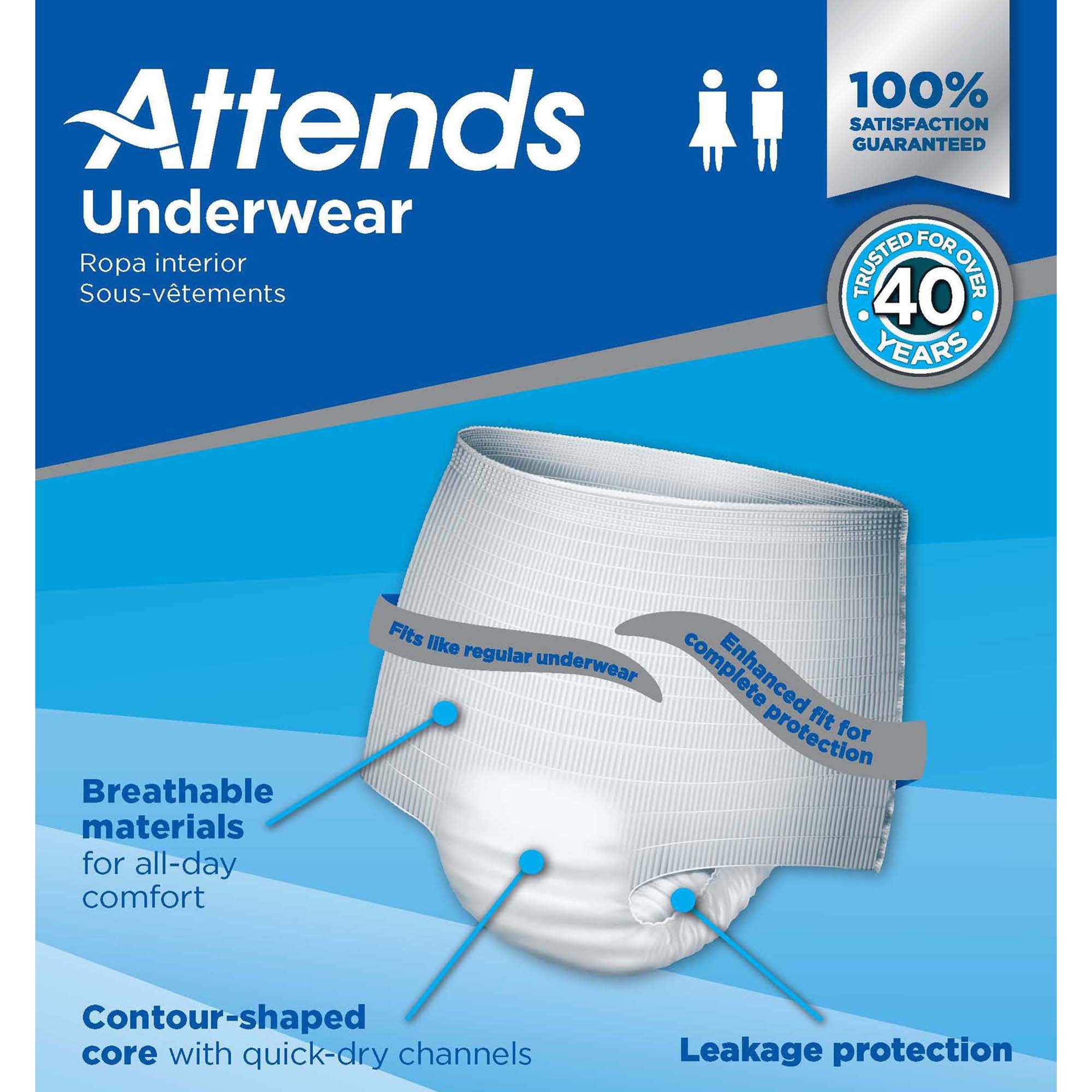 Attends® Extra Absorbency Underwear, Large - Image 6