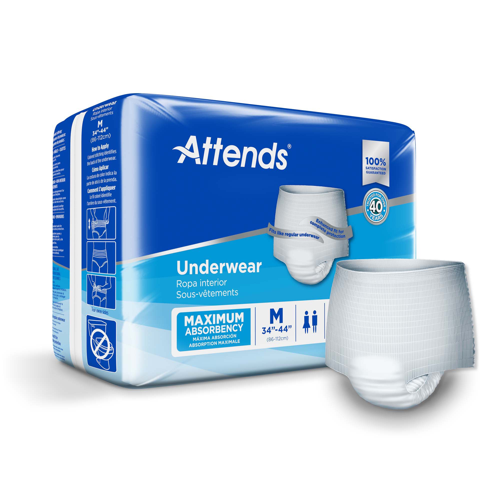 Attends® Extra Absorbency Underwear, Medium