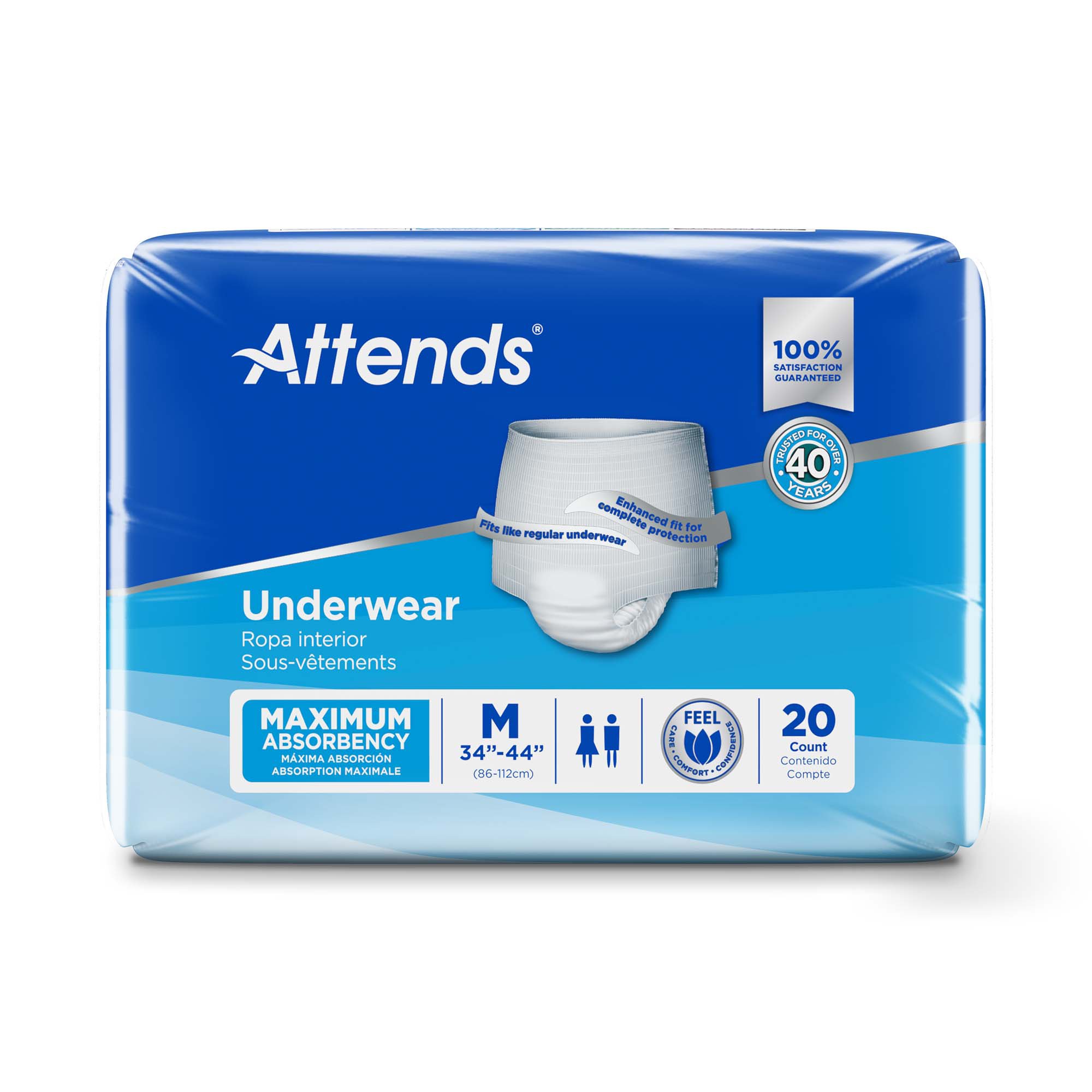 Attends® Extra Absorbency Underwear, Medium - Image 3