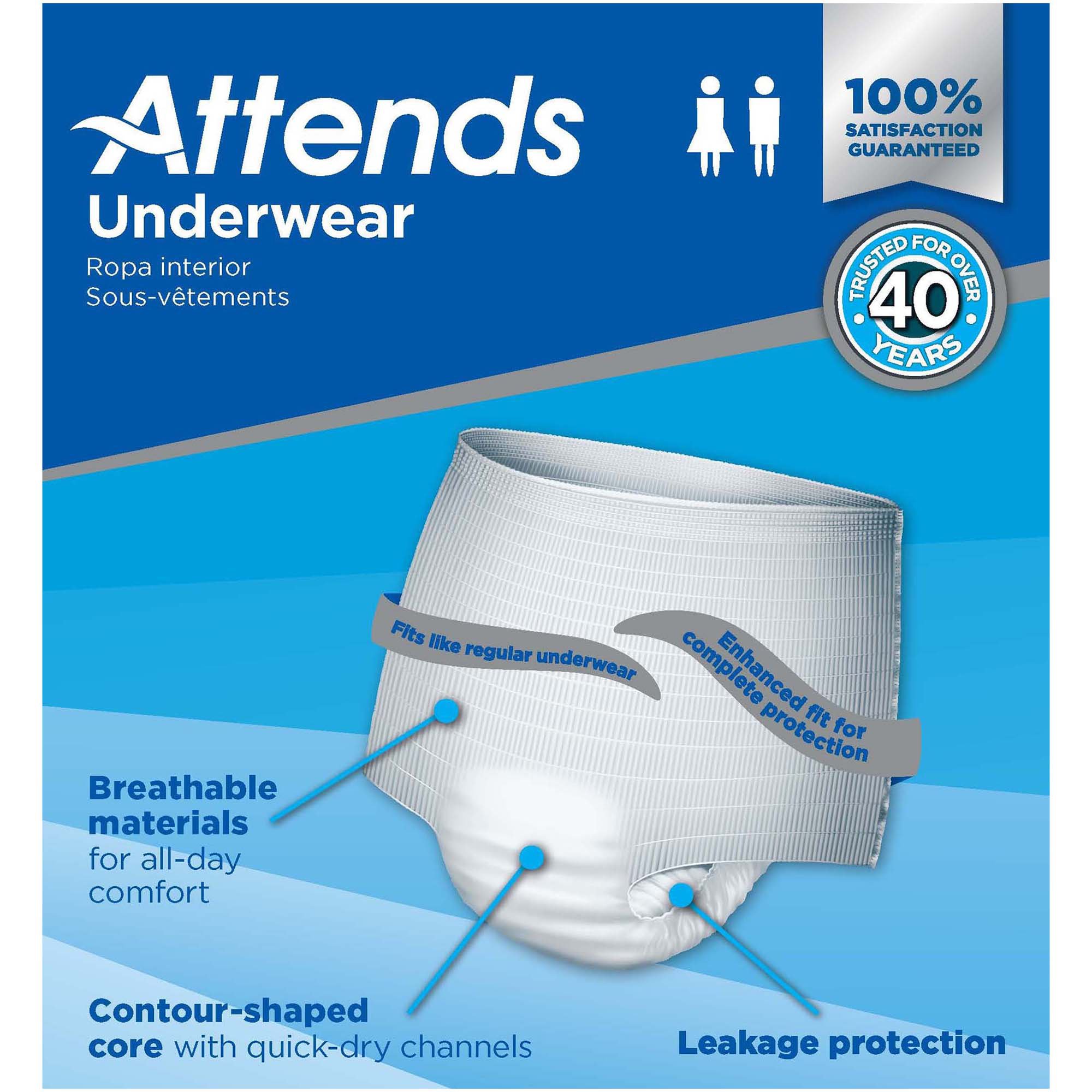 Attends® Extra Absorbency Underwear, Medium - Image 6