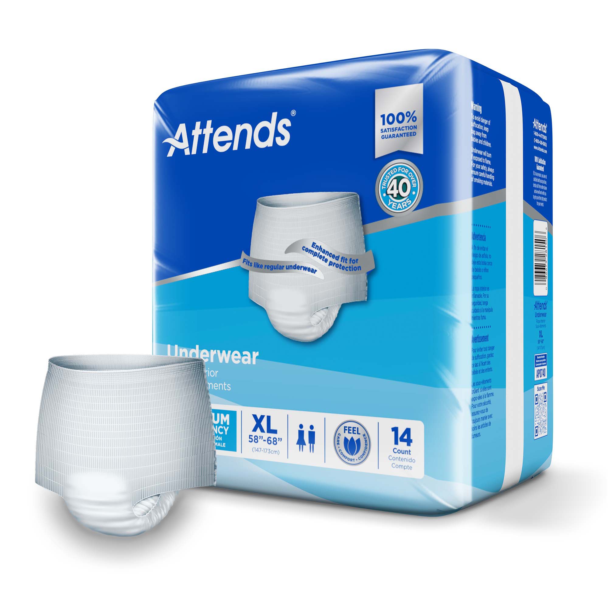 Attends® Extra Absorbency Underwear, X-Large - Image 2