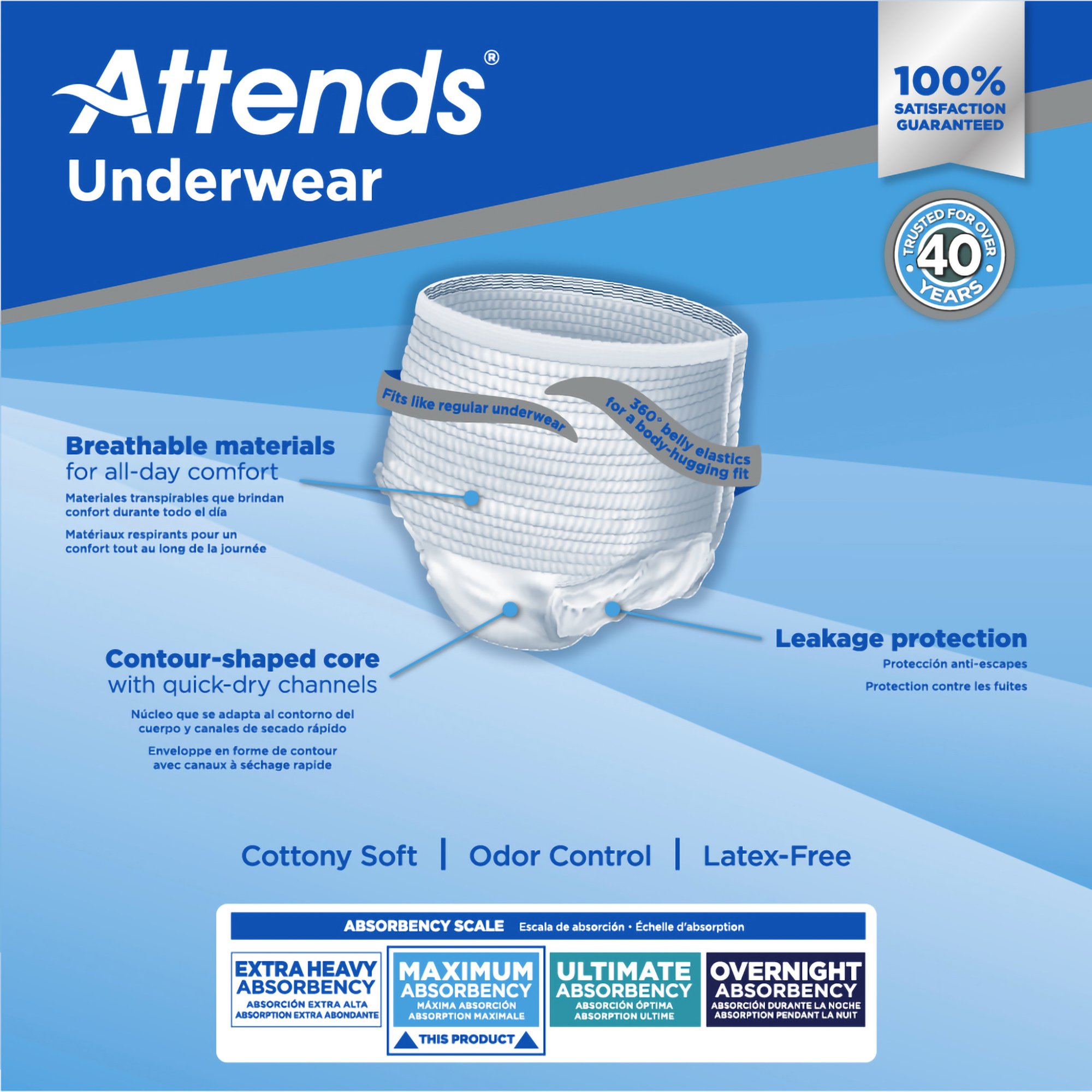 Attends® Maximum Absorbent Underwear, Medium - Image 7