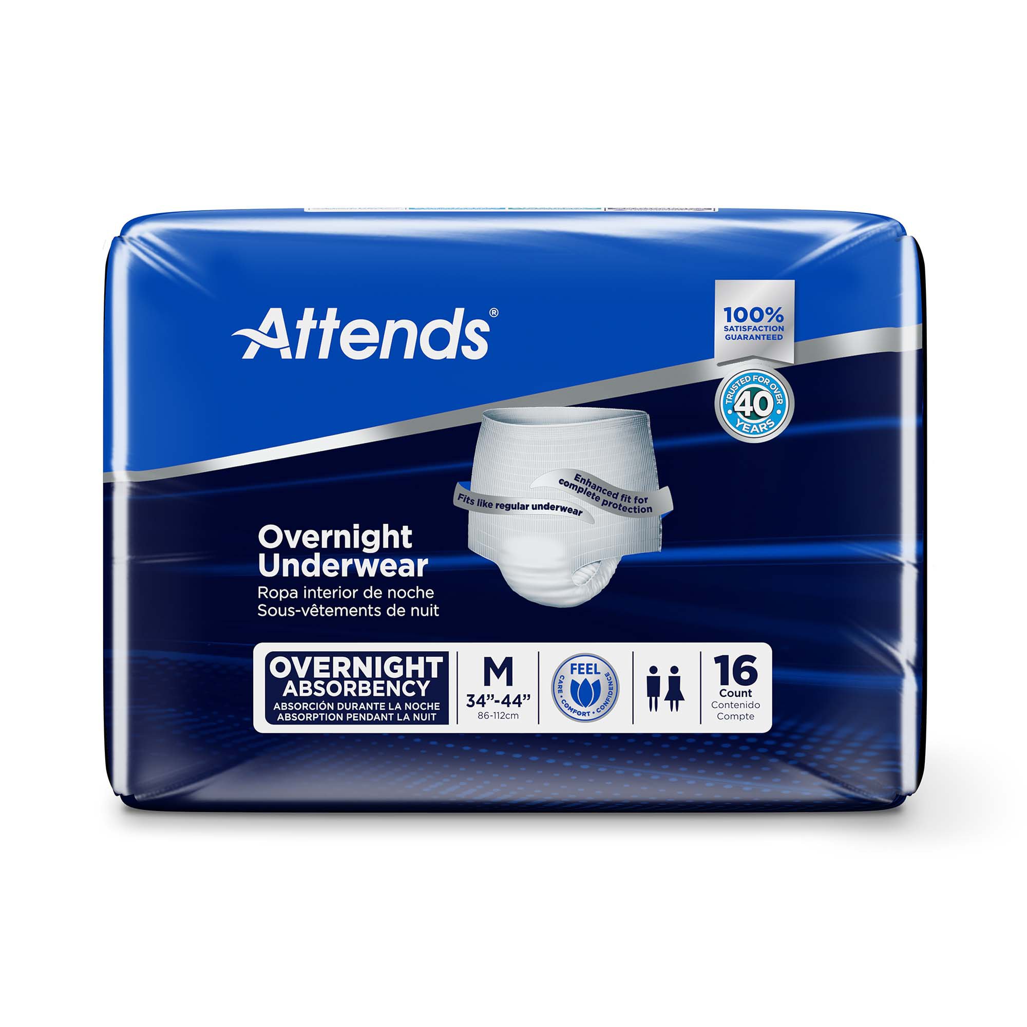 Attends® Overnight Underwear with Extended Wear Protection, Medium - Image 3