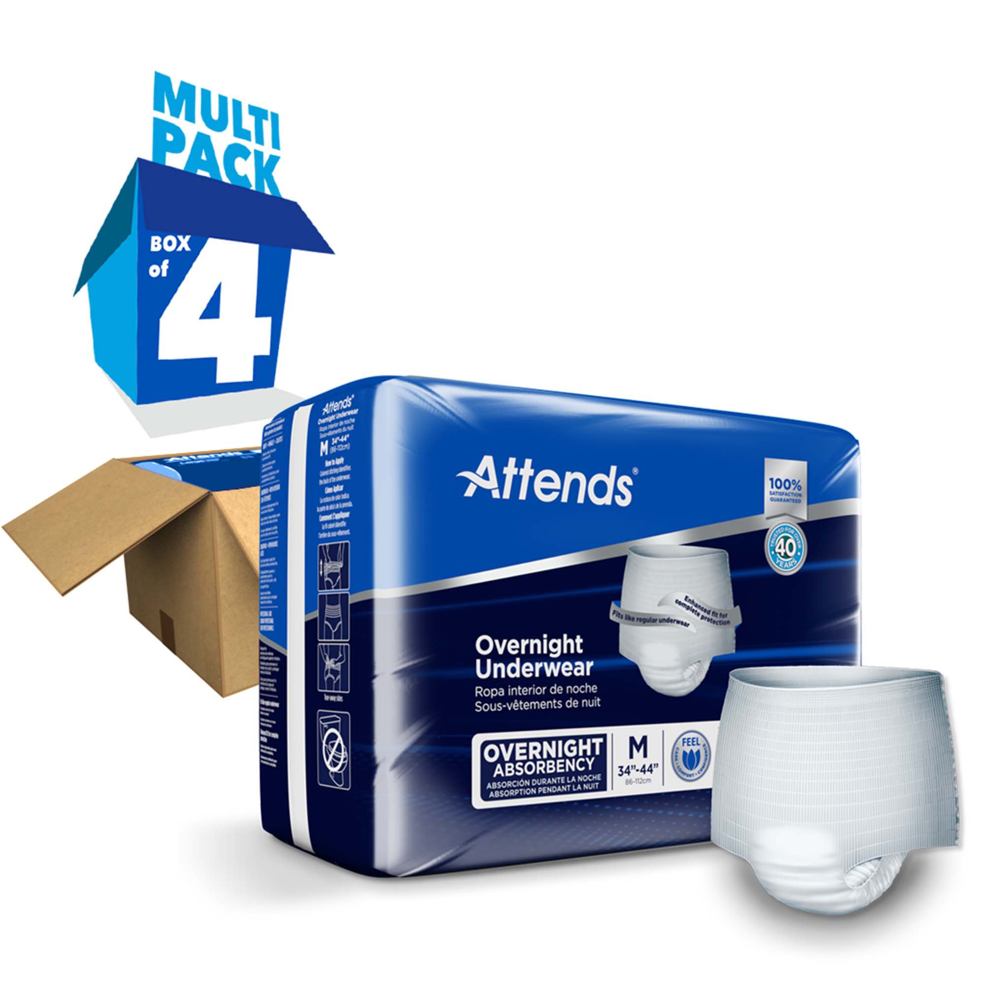 Attends® Overnight Underwear with Extended Wear Protection, Medium - Image 6