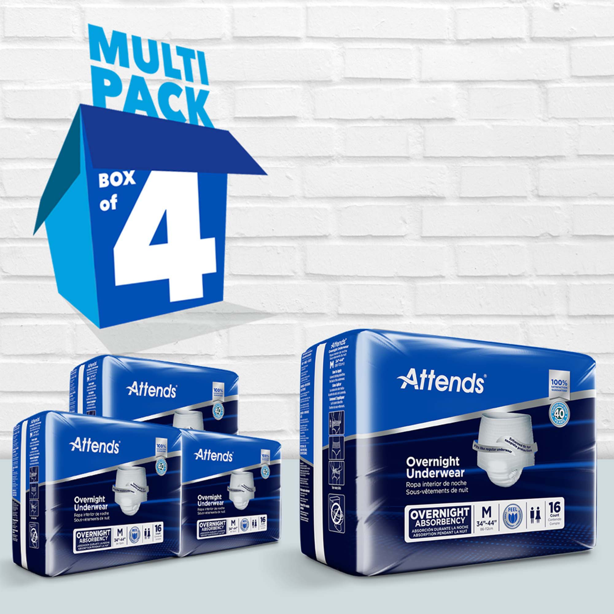 Attends® Overnight Underwear with Extended Wear Protection, Medium - Image 9