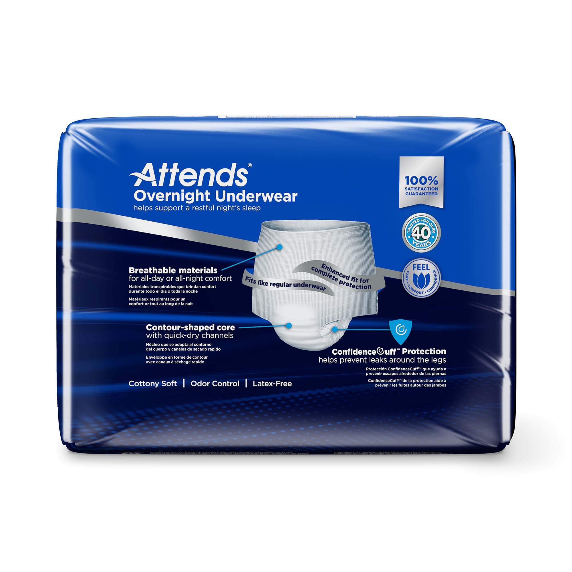 Attends® Overnight Underwear with Extended Wear Protection, Medium - Image 4